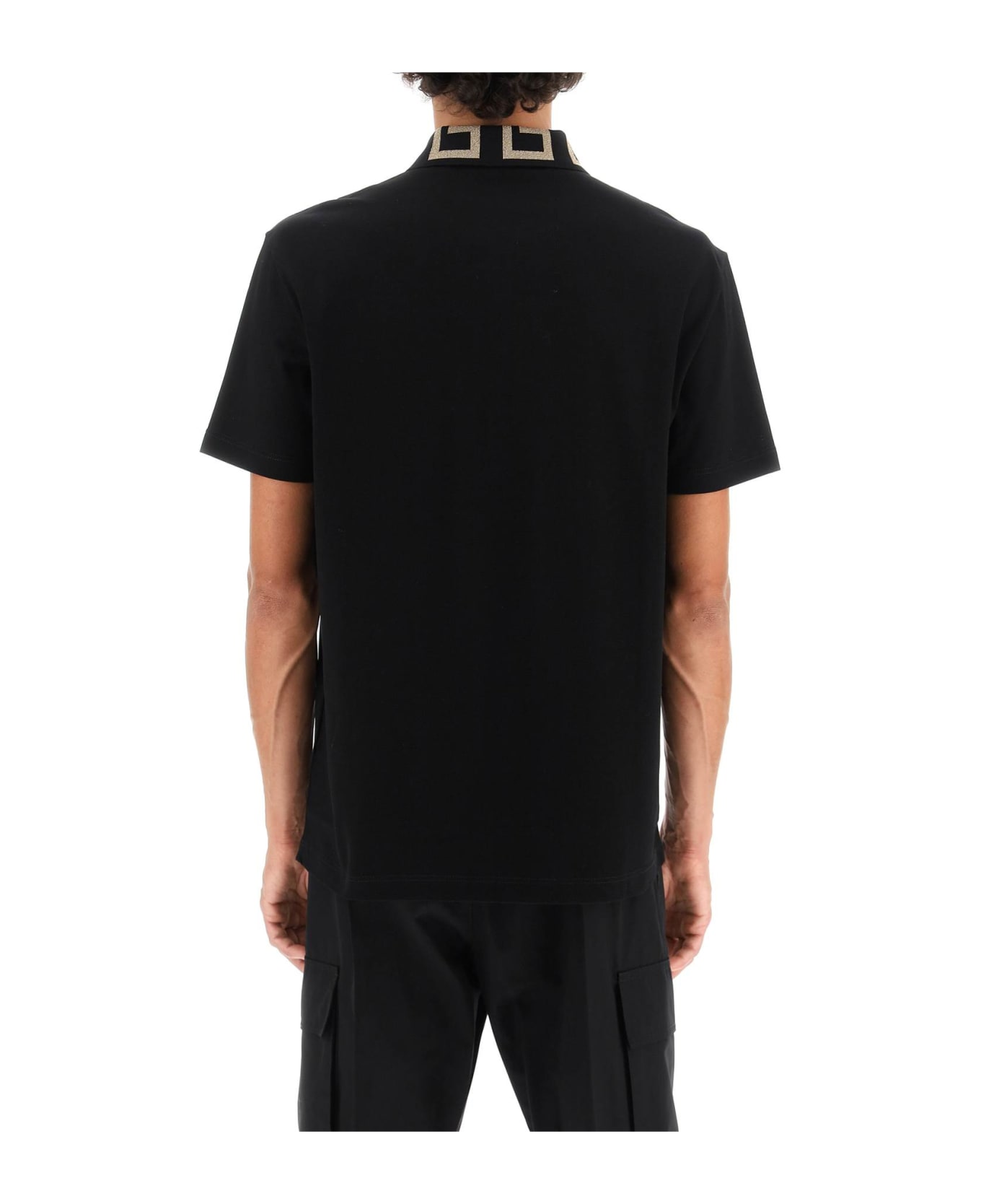Versace Greca Short-sleeved Polo Shirt - 1B000