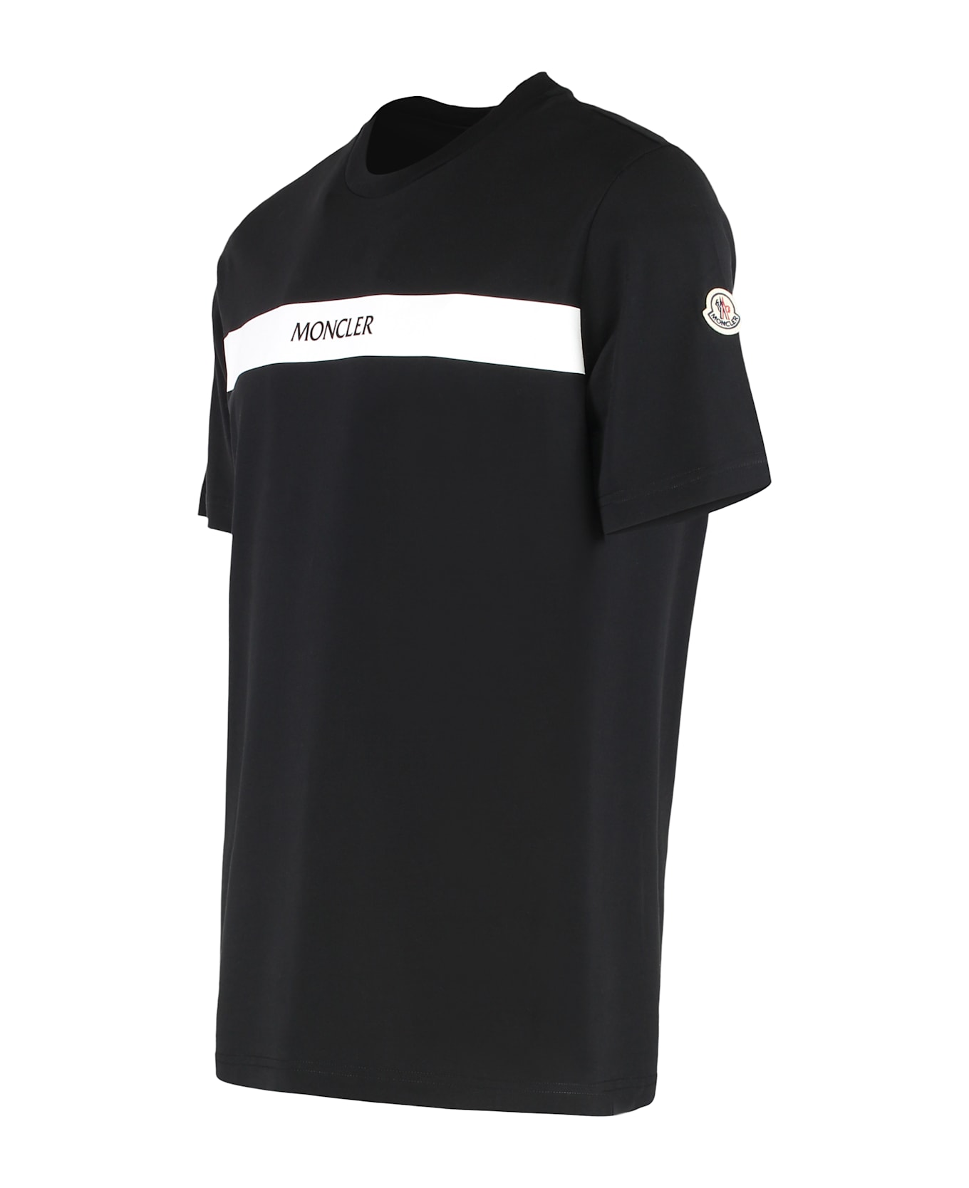 Moncler Logo Cotton T-shirt - black