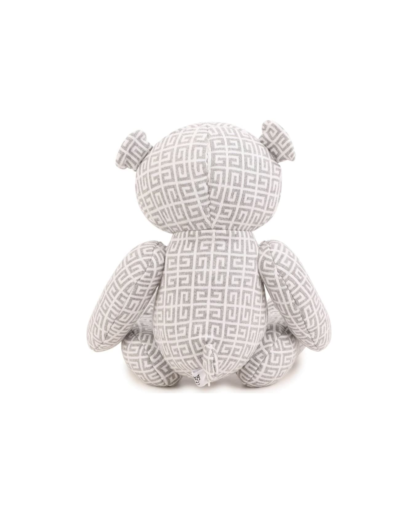 Givenchy Peluche Teddy Bear Bianco In Misto Cotone E Cashmere Baby - Grigio
