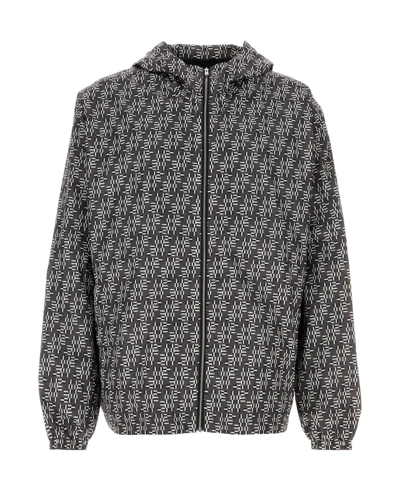 Fendi Printed Nylon Windbreaker - GREY