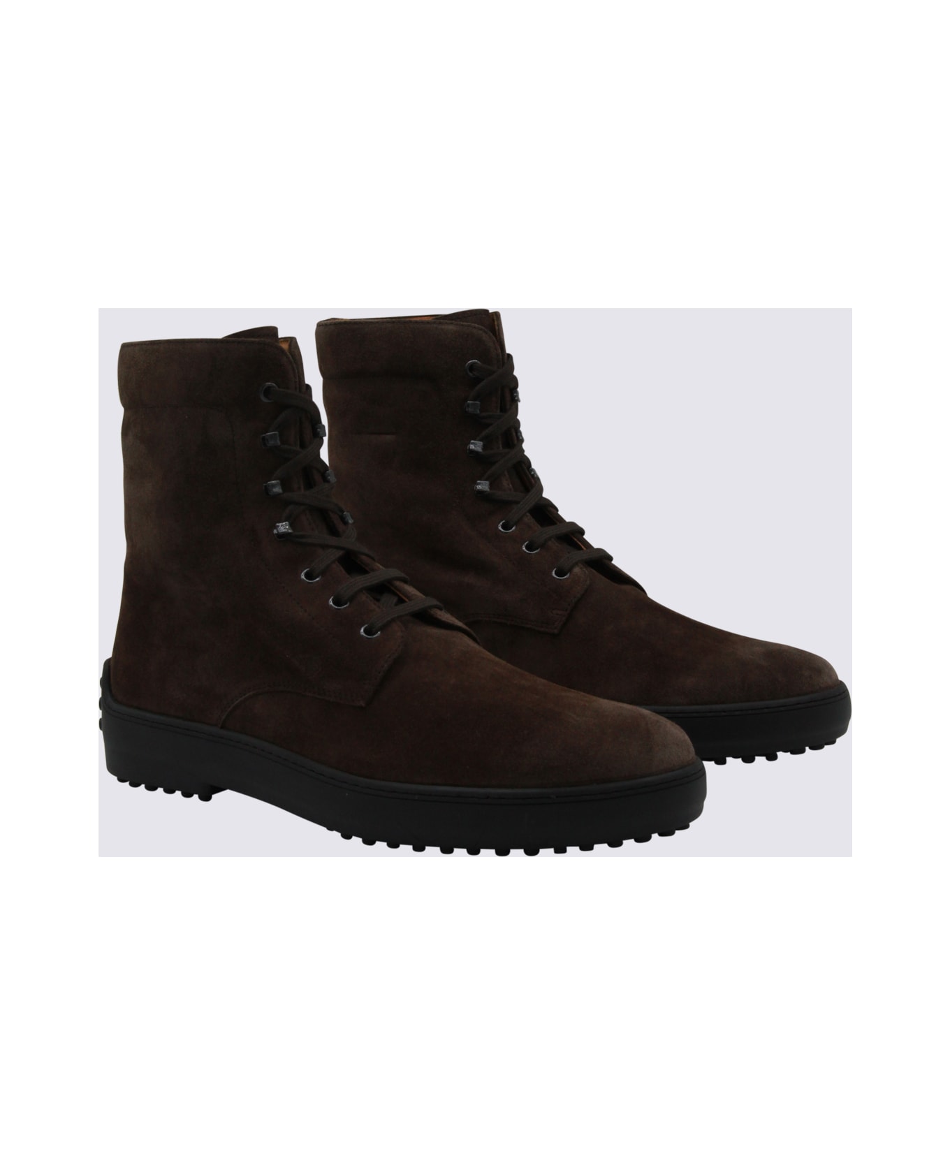 Tod
s Dark Brown Leather Boots - COFFEE