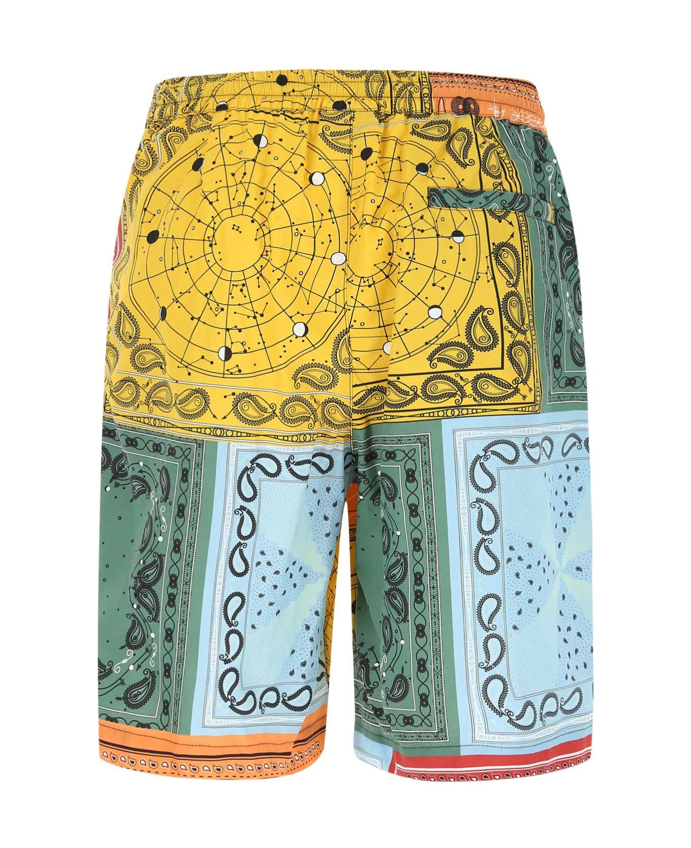 Marcelo Burlon Printed Nylon Bermuda Shorts - 2518 ショートパンツ