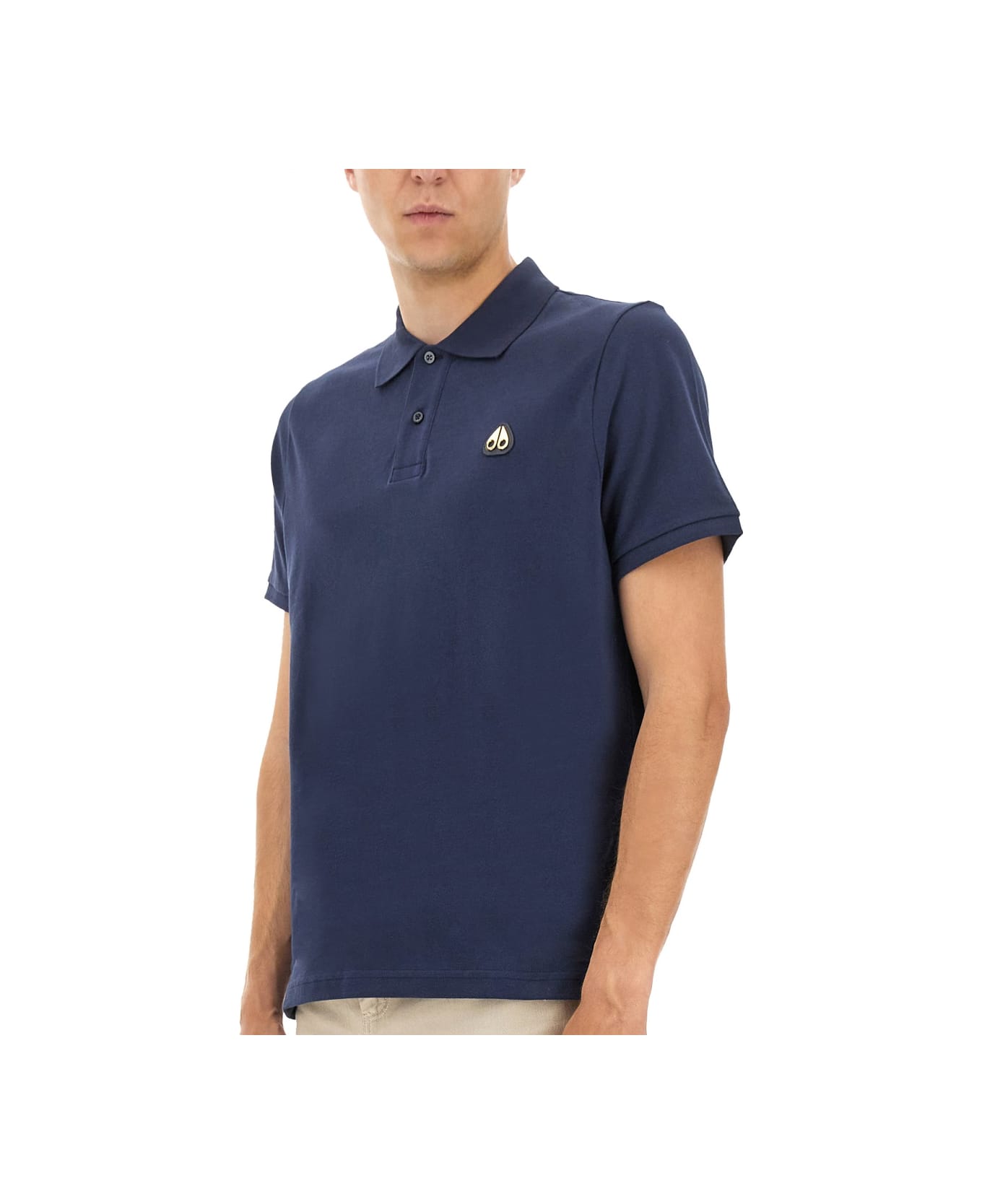 Moose Knuckles "everett Gold" Polo Shirt - BLUE