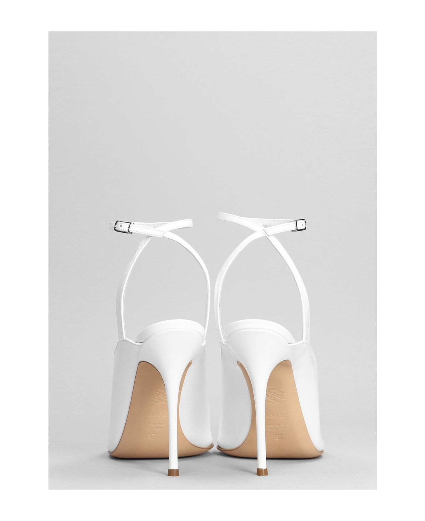 Casadei Sandals In White Patent Leather - white