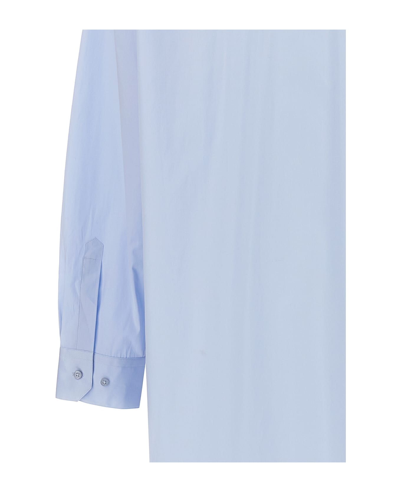VETEMENTS Logo Embroidery Long Shirt Dress - Light Blue