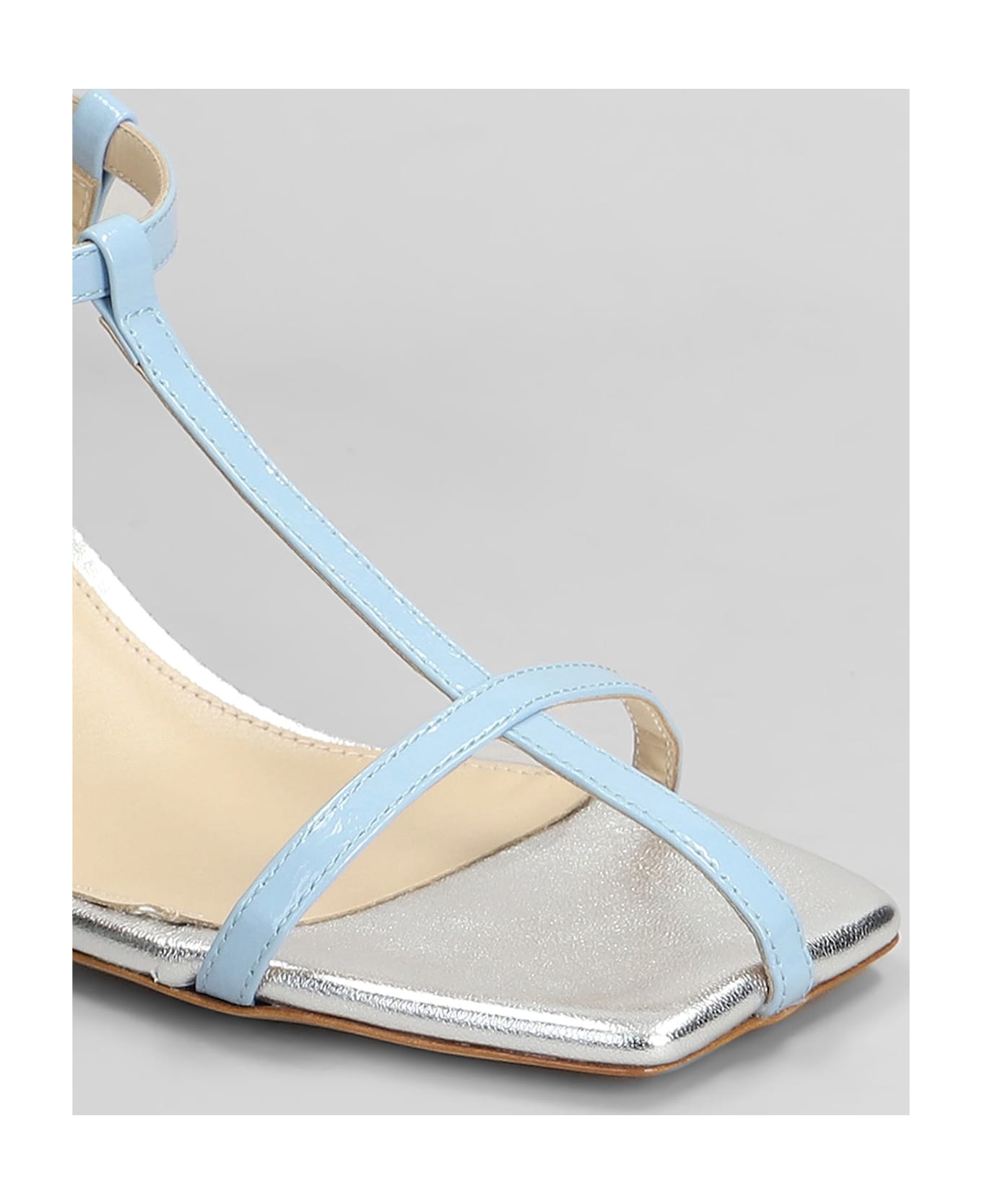 Fabio Rusconi Sandals In Cyan Leather - cyan