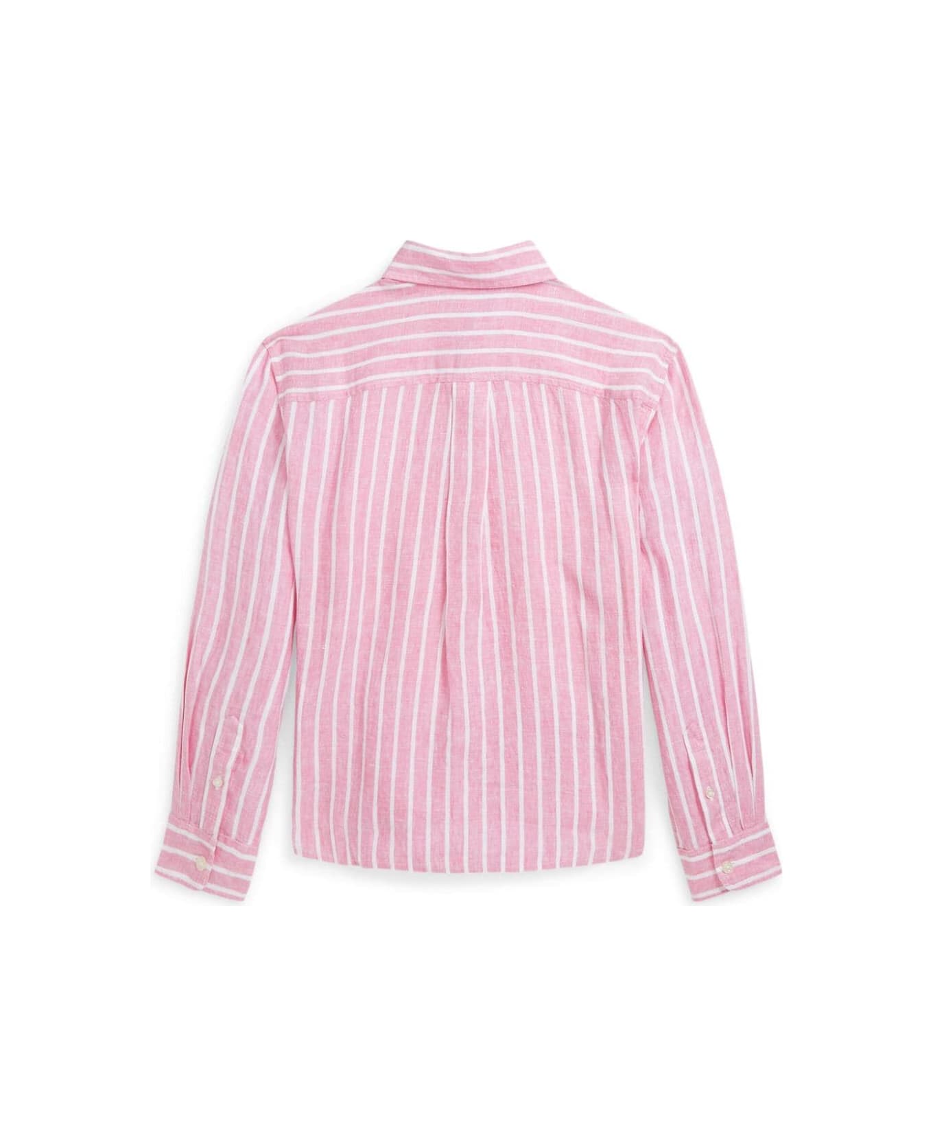 Polo Ralph Lauren Lismoreshirt Shirts Button Front Shirt - Pink White