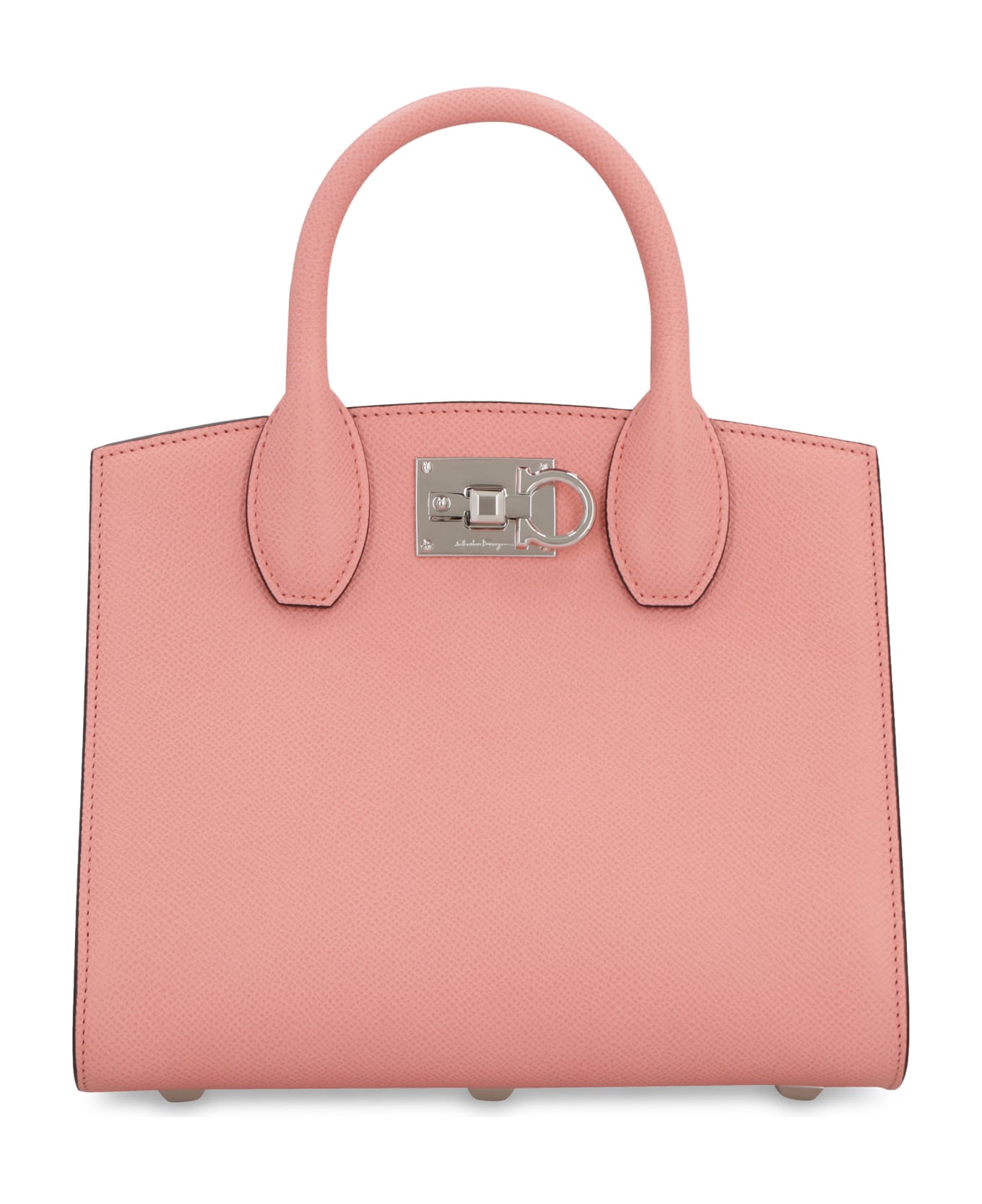 Ferragamo The Studio Box Leather Handbag - Coral