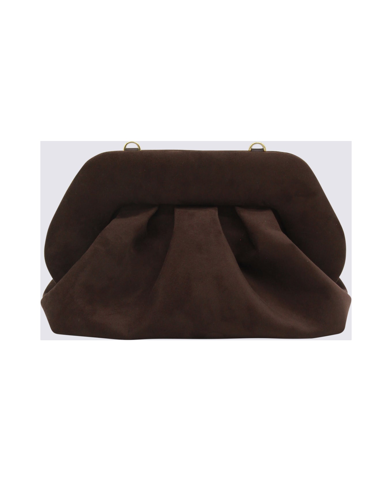 THEMOIRè Brown Suede Tia Clutch - EBONY