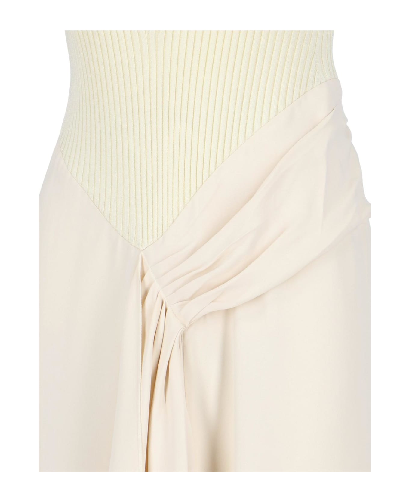 Victoria Beckham Draped Detail Dress - NEUTRALS ワンピース＆ドレス