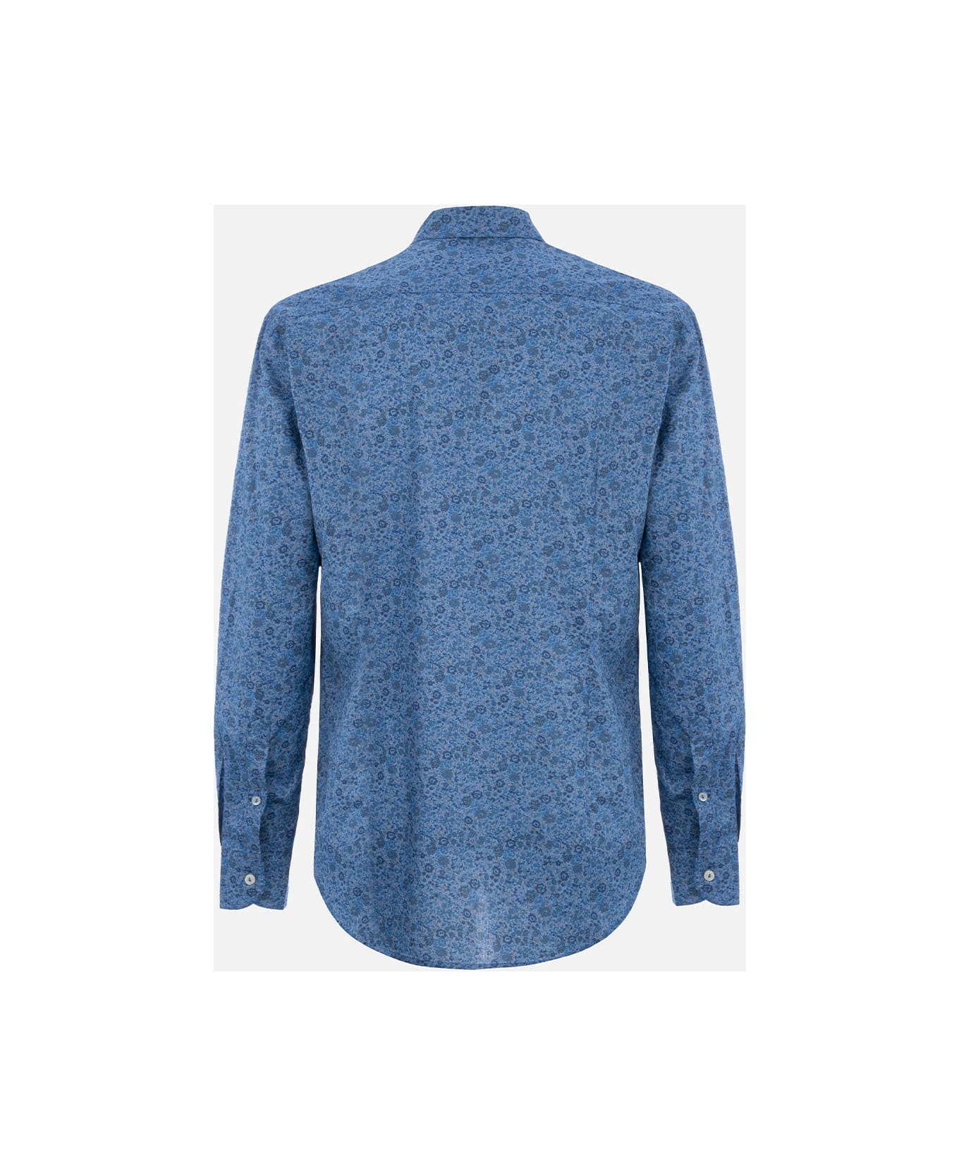 MC2 Saint Barth Man Emma 
Georgina Muslin Cotton Shirt Sikelia | Made With Liberty Fabric - BLUE