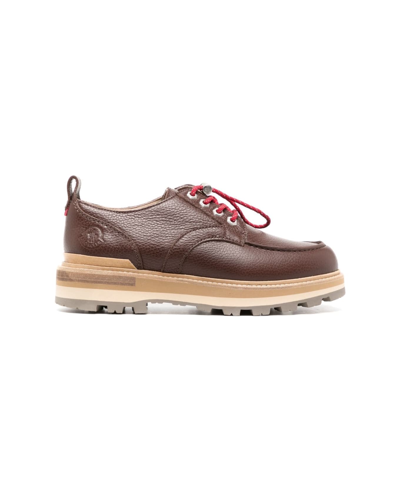 Moncler Peka City Leather Derby Shoes - Brown