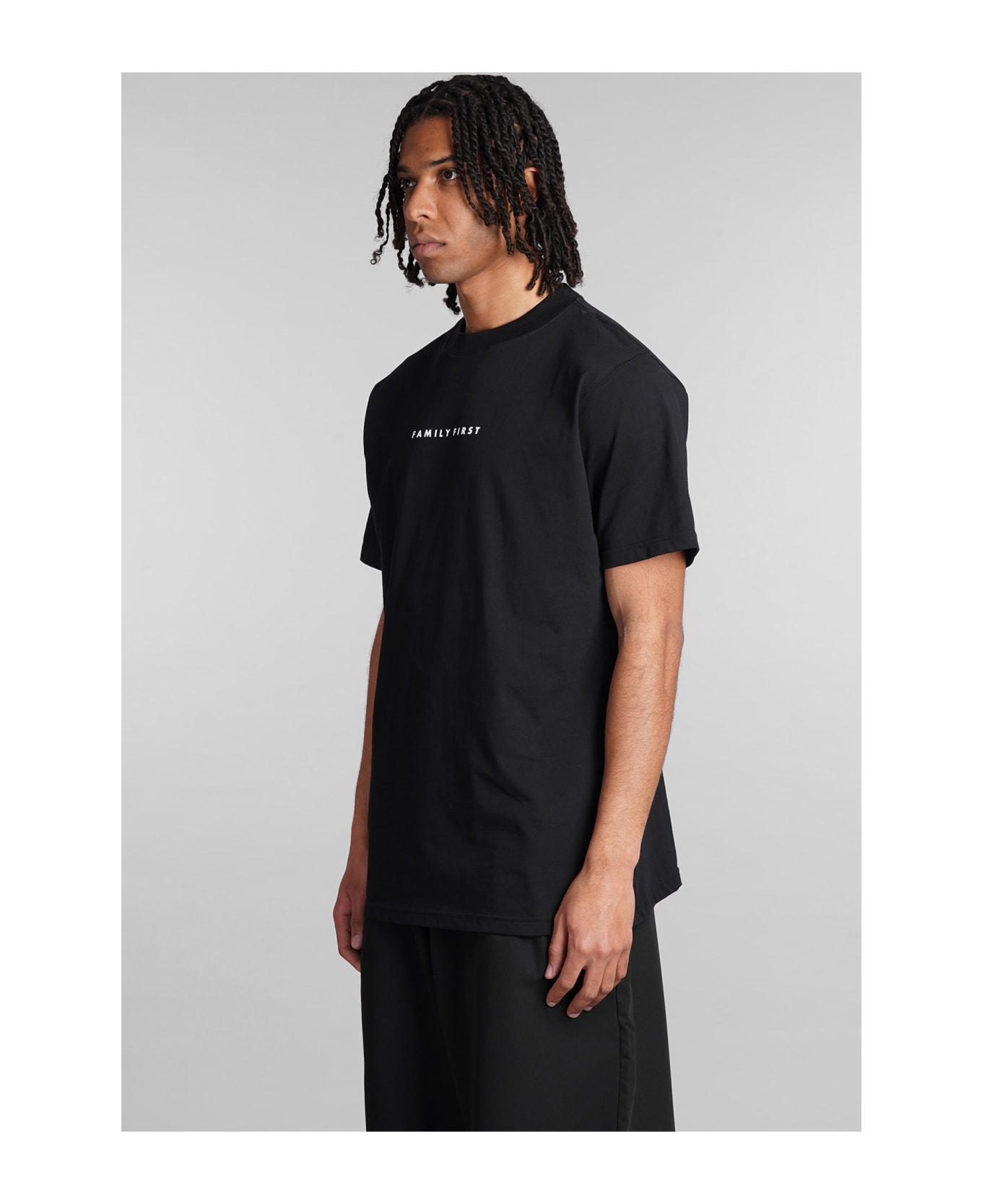Family First Milano T-shirt In Black Cotton - BLACK シャツ