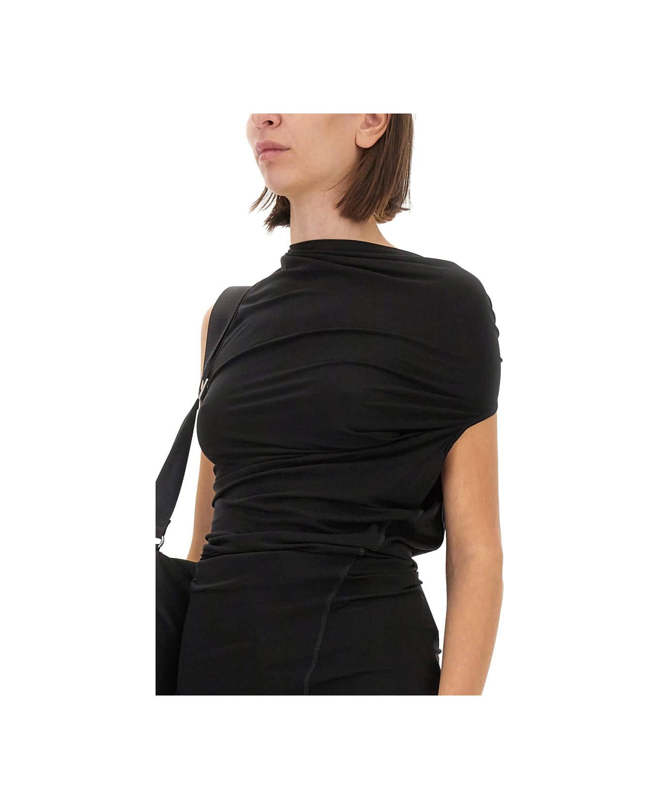 Helmut Lang Draped Top - Black