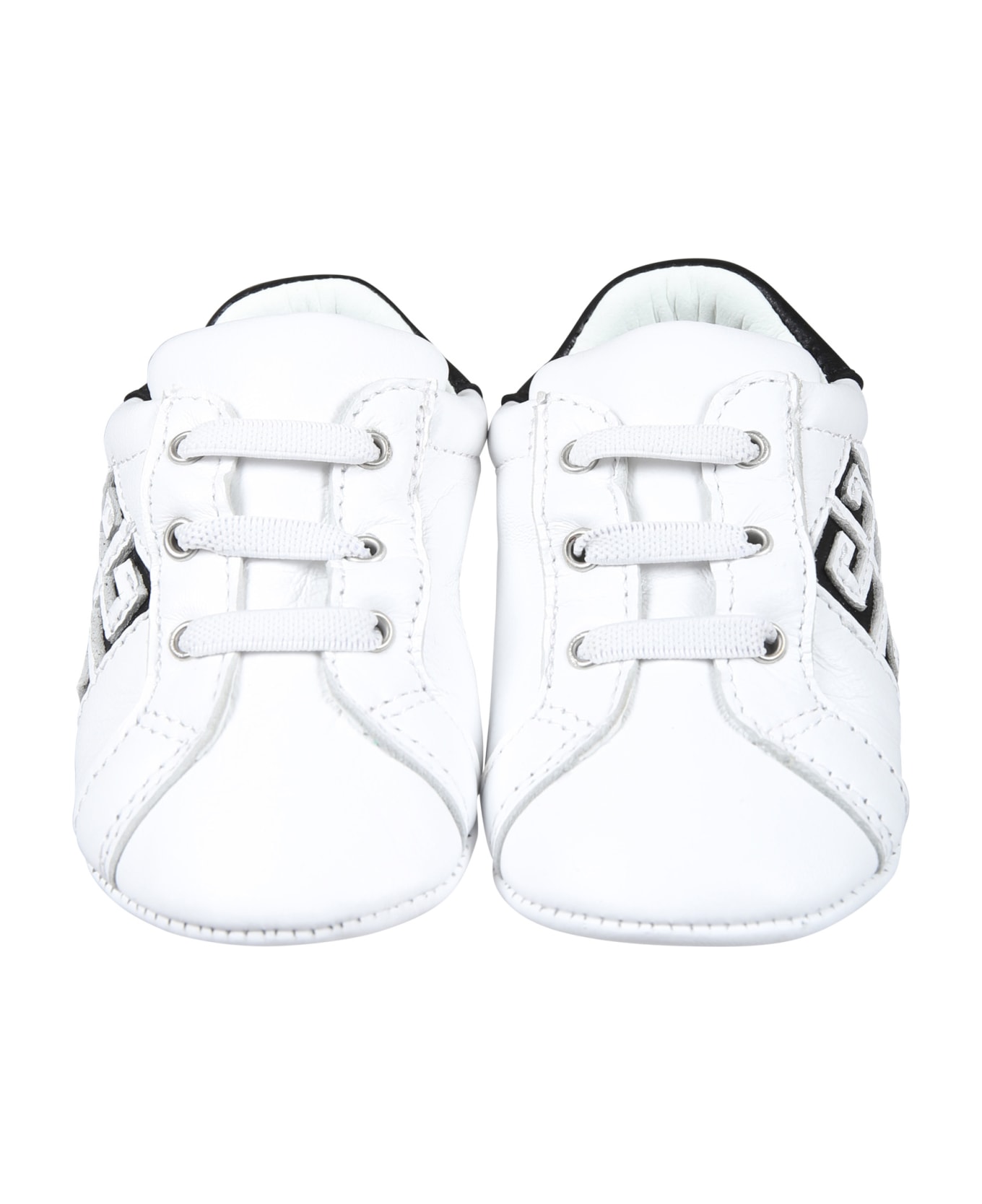 Givenchy White Low Sneakers For Baby Kids With Logo - White
