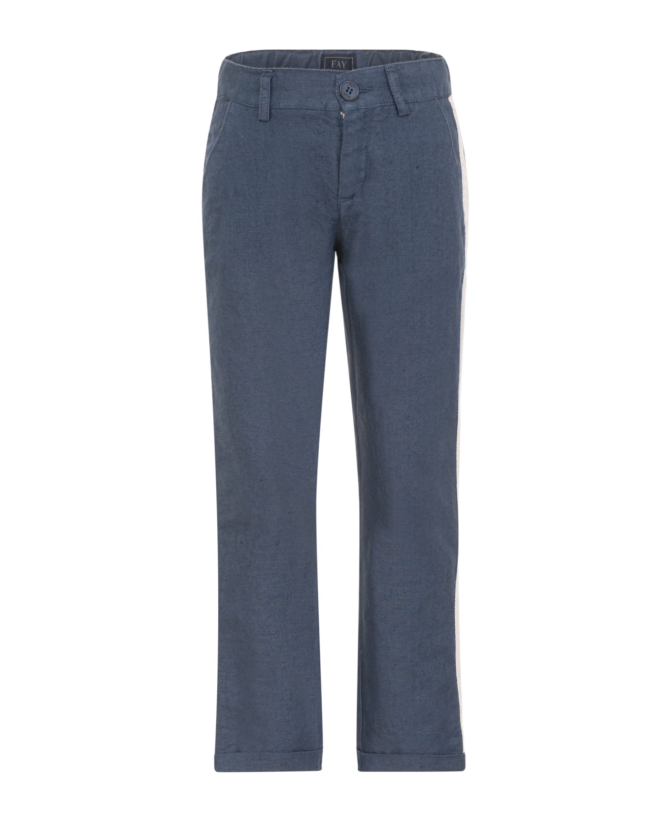 Fay Straight Trousers - Blue