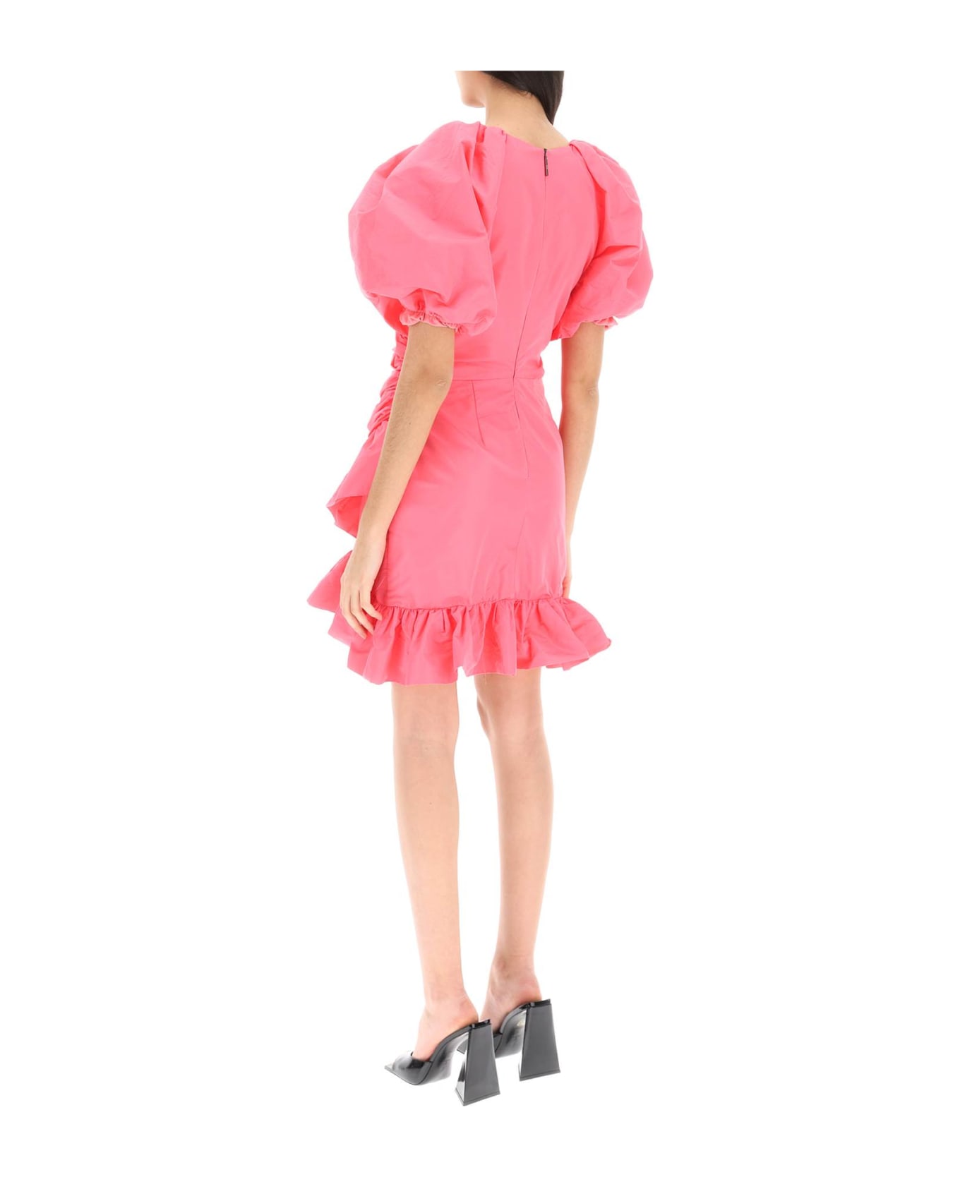 MSGM Draped Mini Dress - HOT PINK