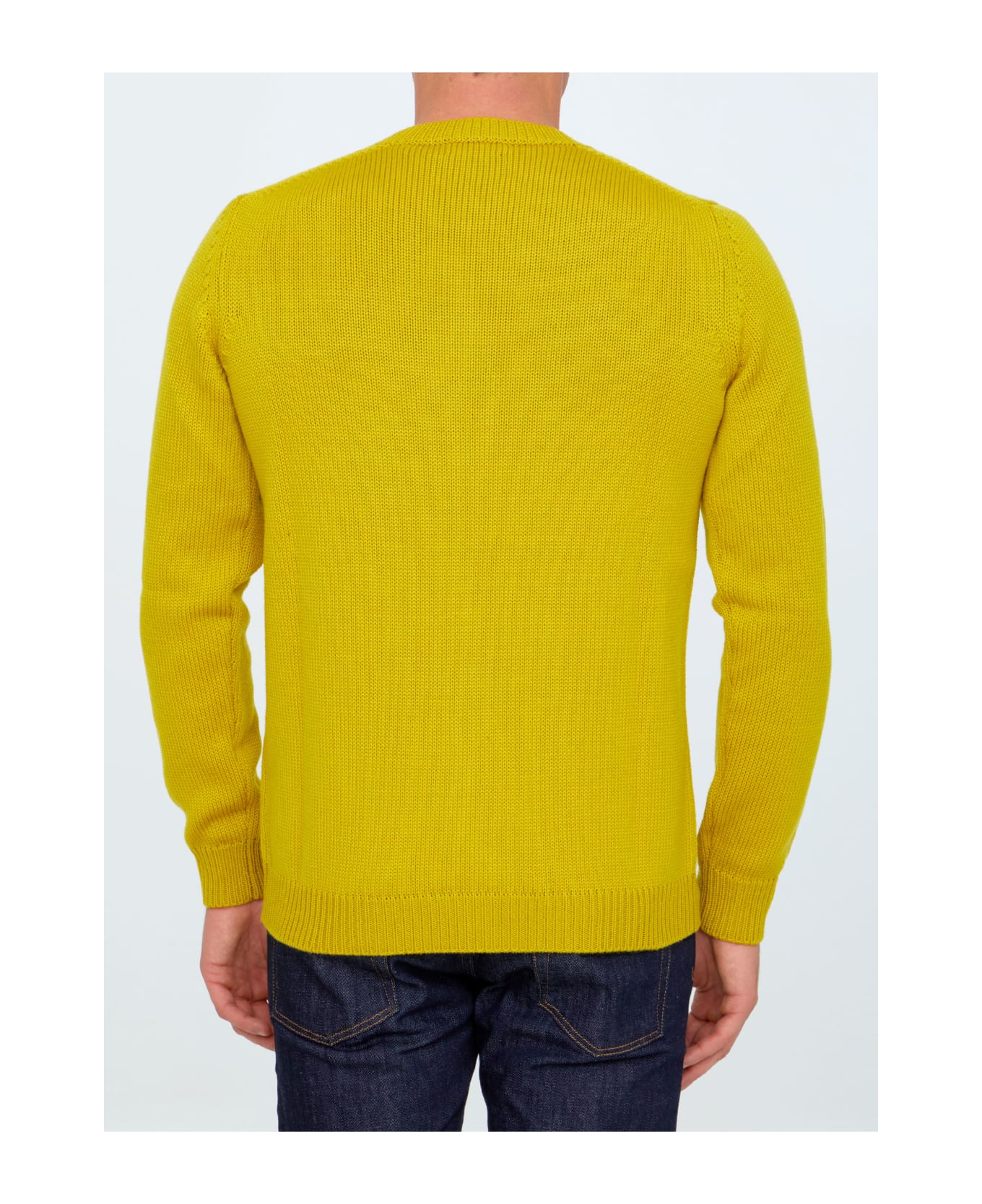 Roberto Collina Yellow Merino Wool Sweater - YELLOW