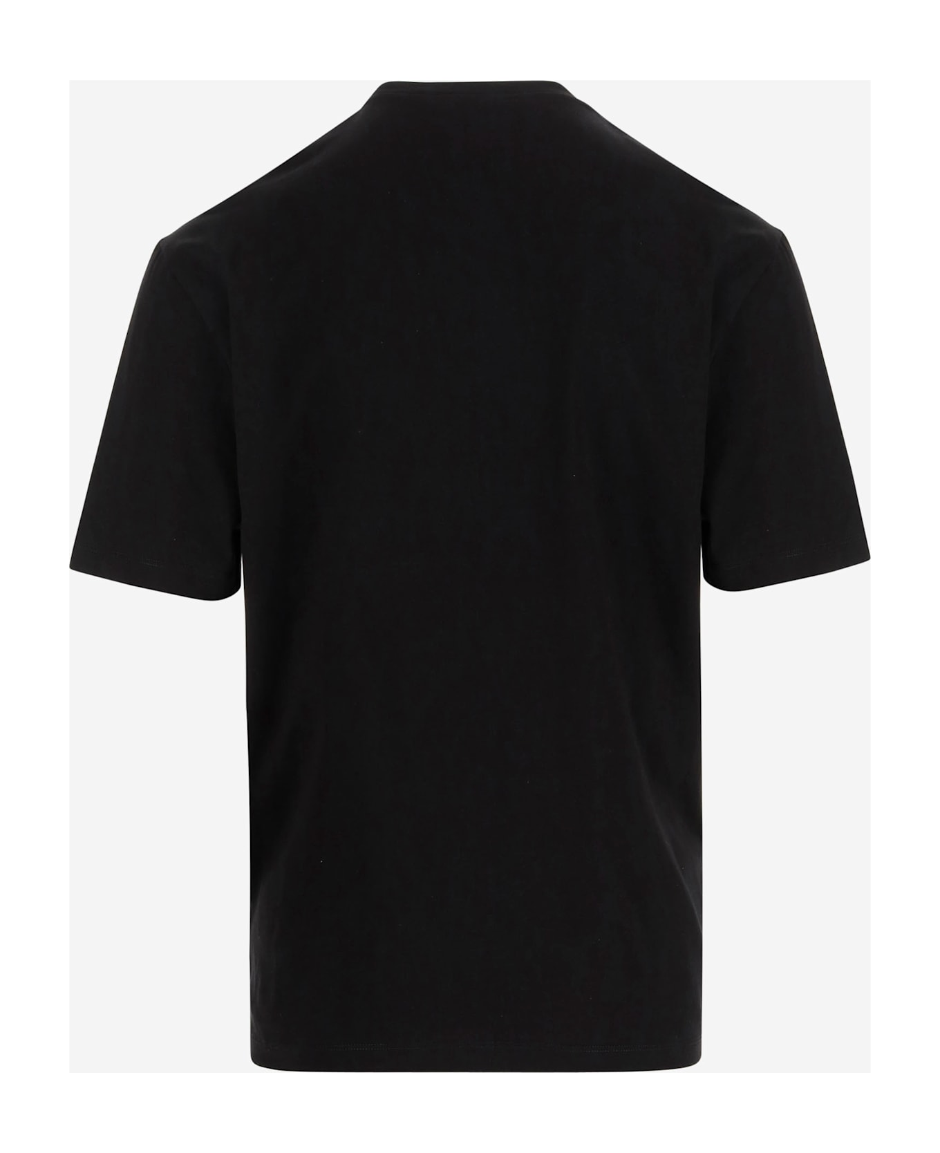 Versace T-shirt With Front Print - Black