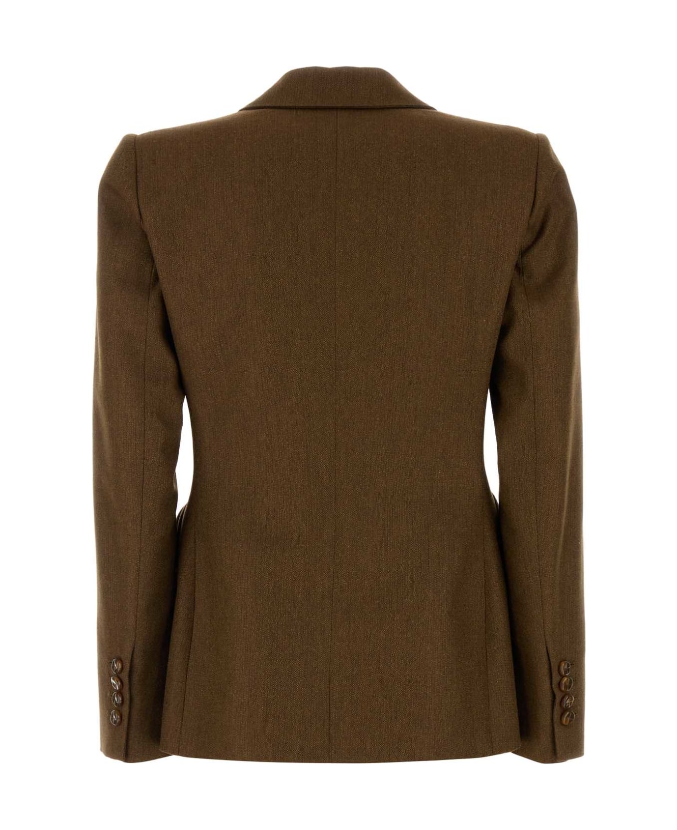 Blazé Milano Brown Linen Renard Blazer - CHOCOLATE