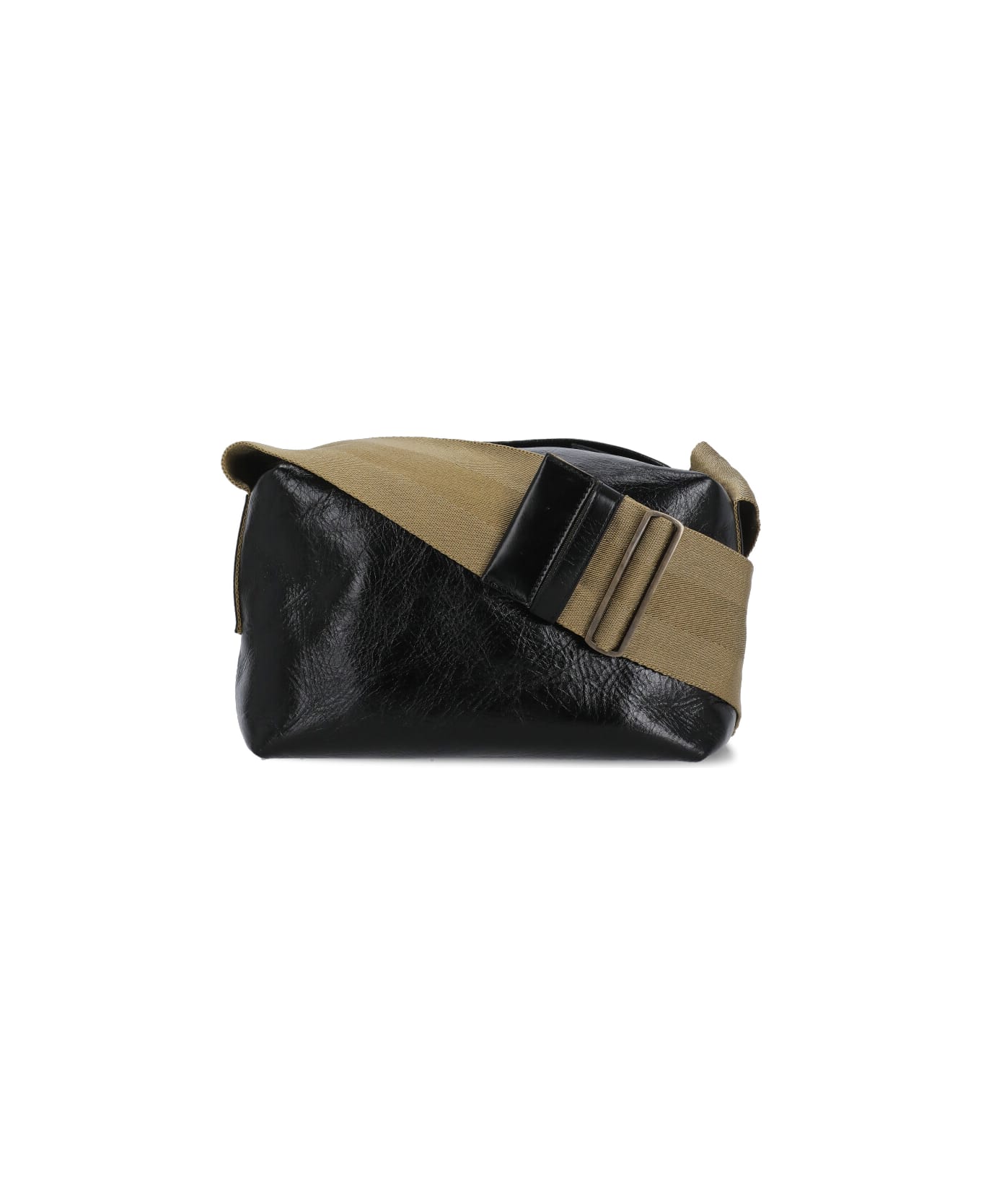 Uma Wang Leather Shoulder Bag - Black