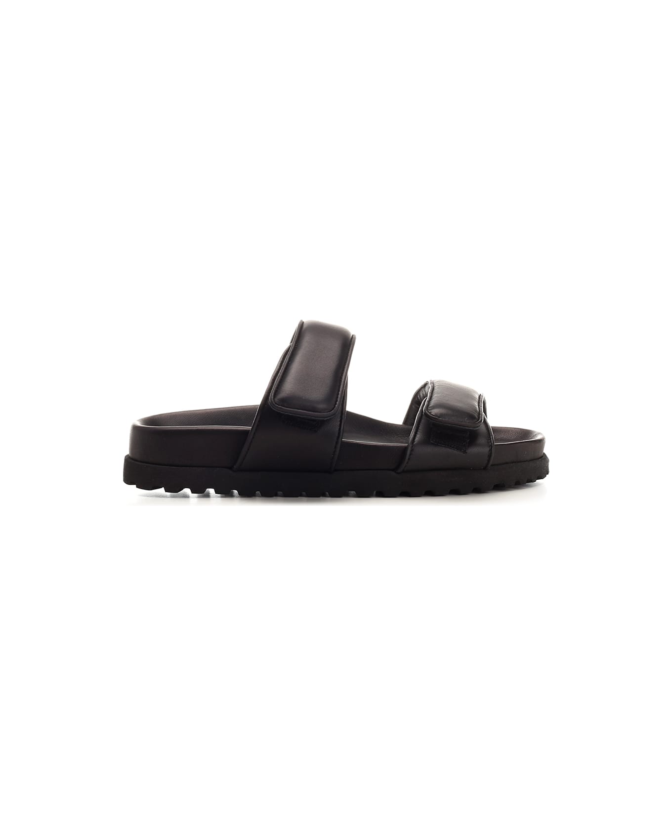 GIA BORGHINI Black 'perni 11' Flat Sandal - BLACK サンダル