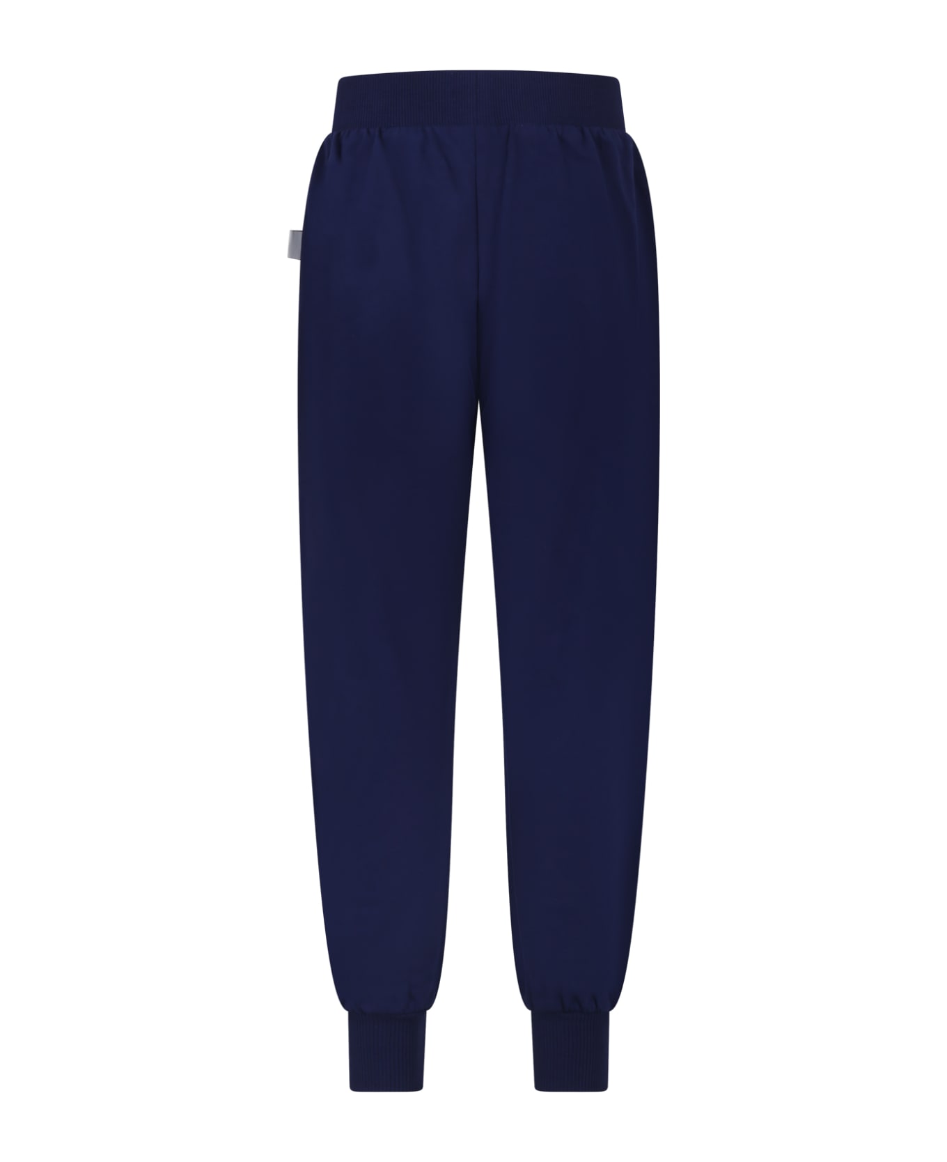 GCDS Mini Blue Trousers For Boy With Logo - Blue