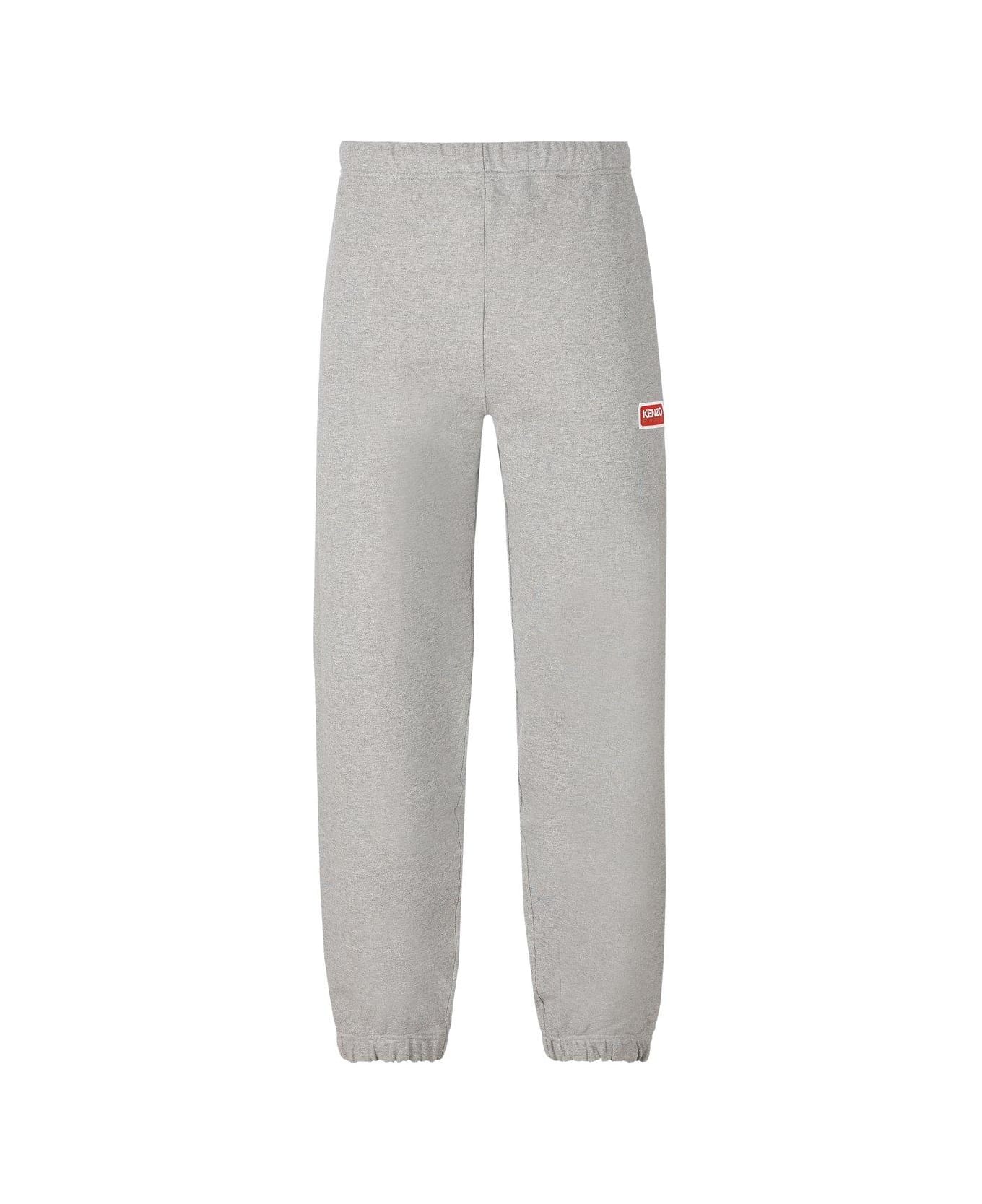 Kenzo Trousers With Logo - PEARL GREY
