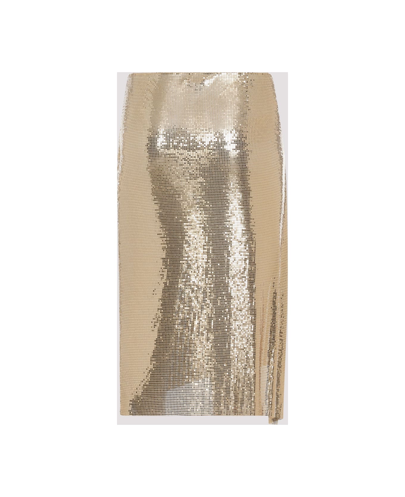 Paco Rabanne Knee Skirt - Gold
