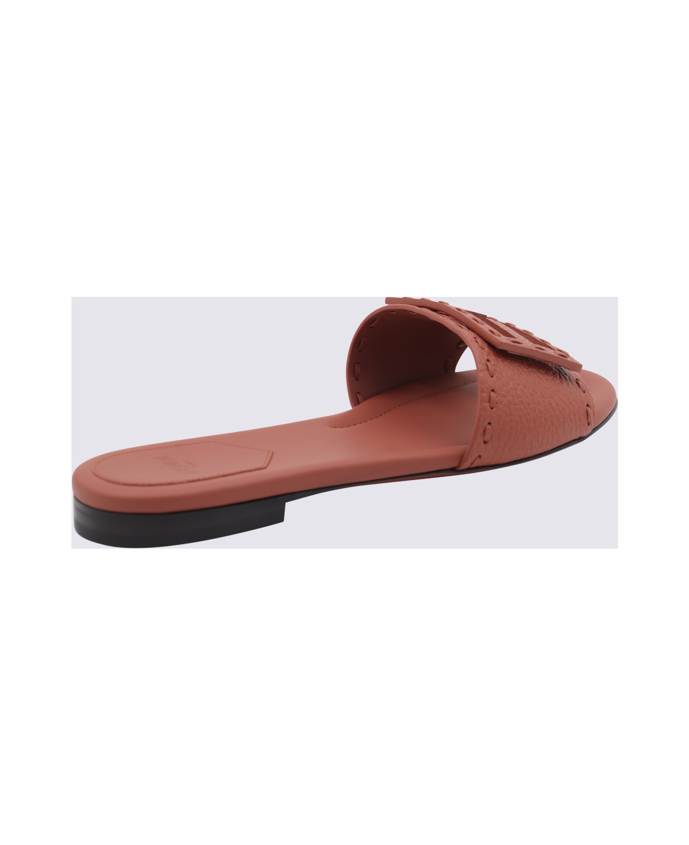 フラットシューズ FENDI BROWN LEATHER FLATS Fendi Brown Leather Flats | italist