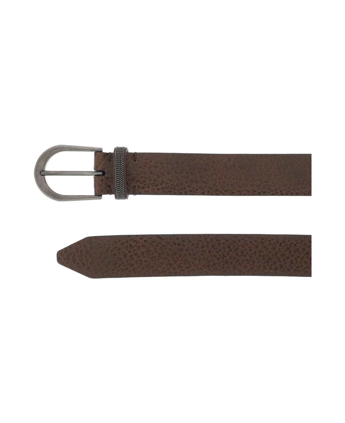Brunello Cucinelli Leather Belt With Detailed Buckle - SIGARO (Brown)