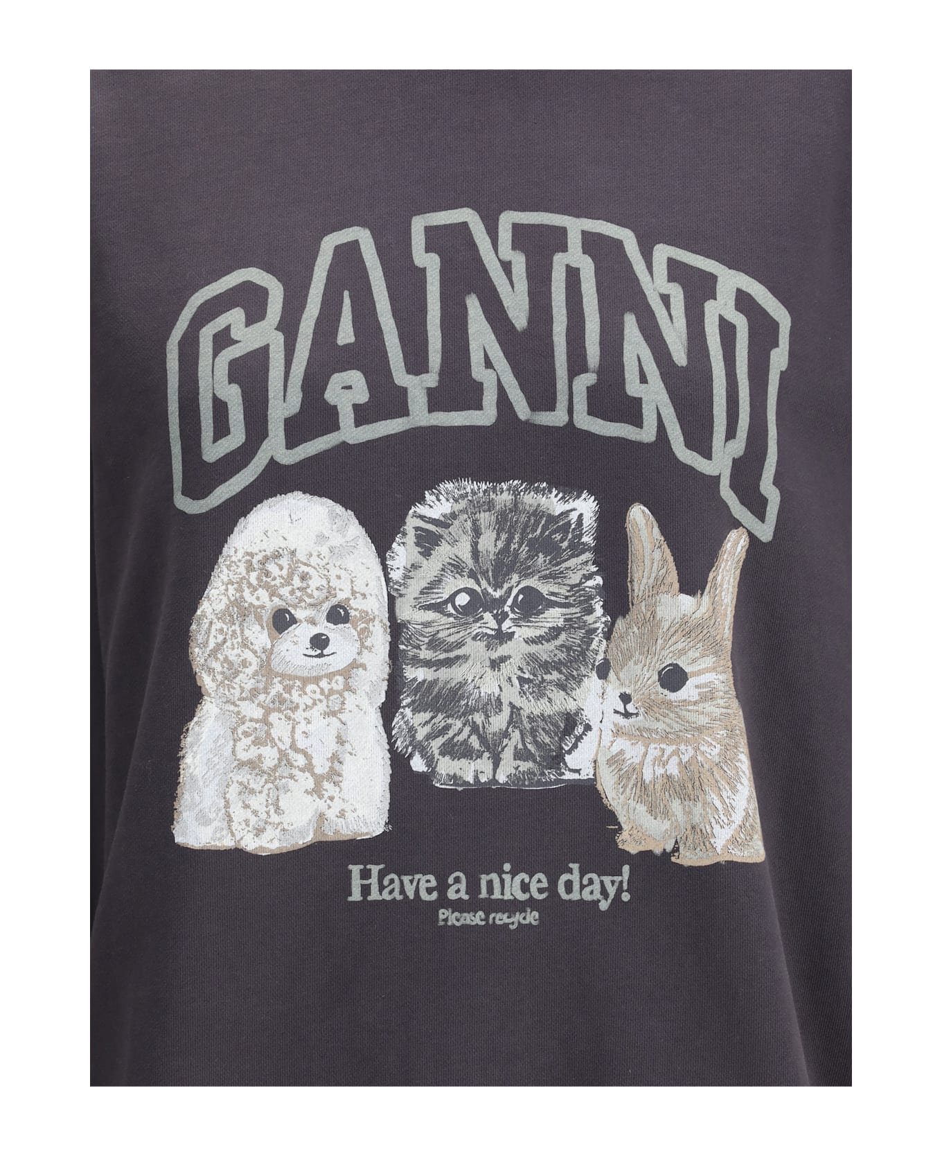 Ganni Puppies Hoodie - Phantom