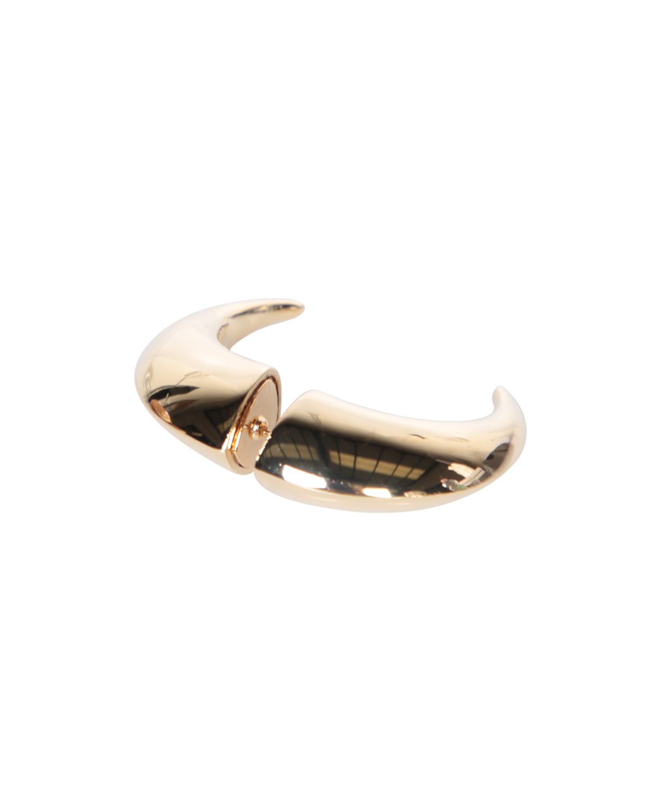 Marine Serre Gold Moon Stud Single Earring - Metallic
