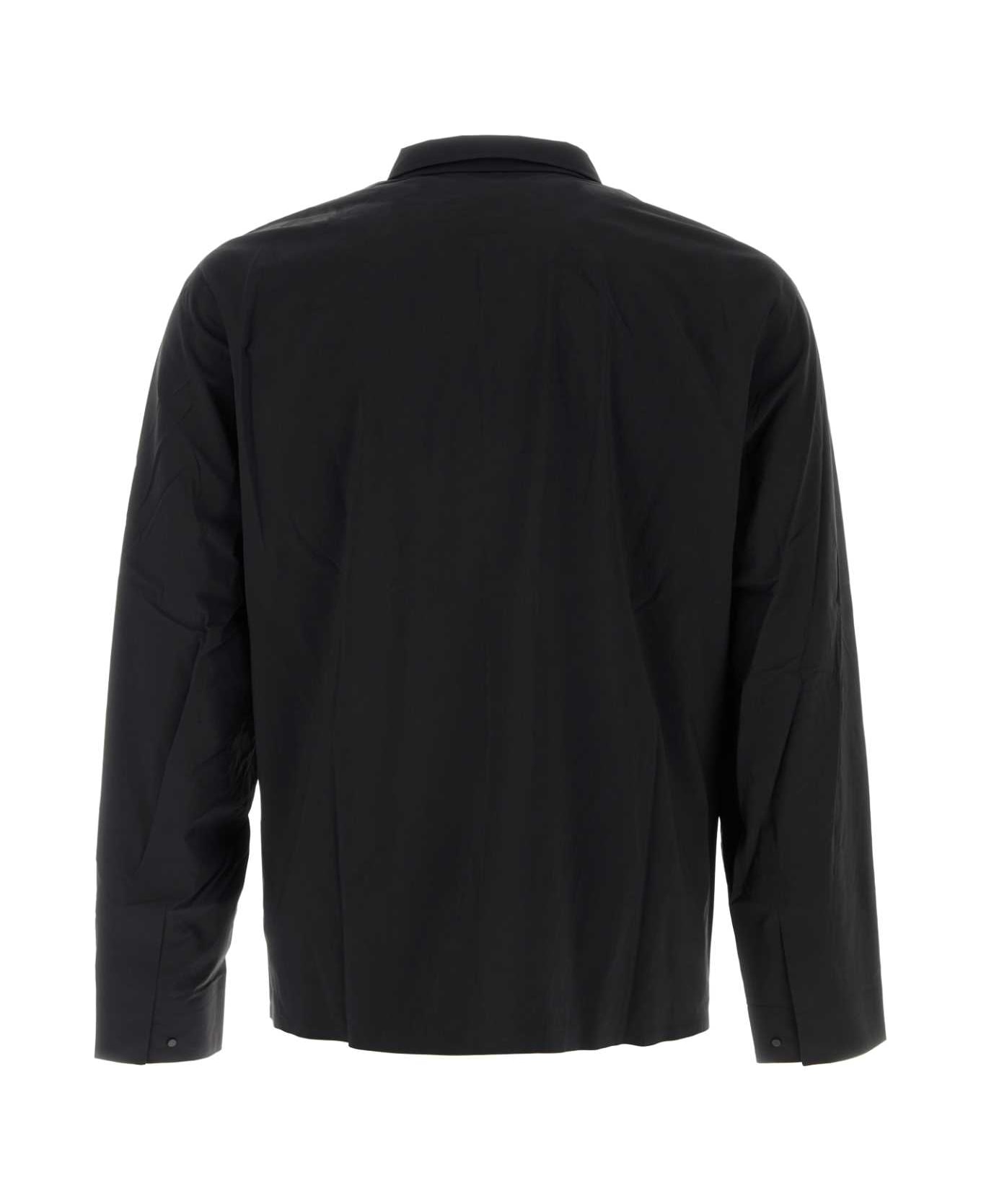 Arc
teryx Veilance Black Stretch Nylon Metry Shirt - BLACK
