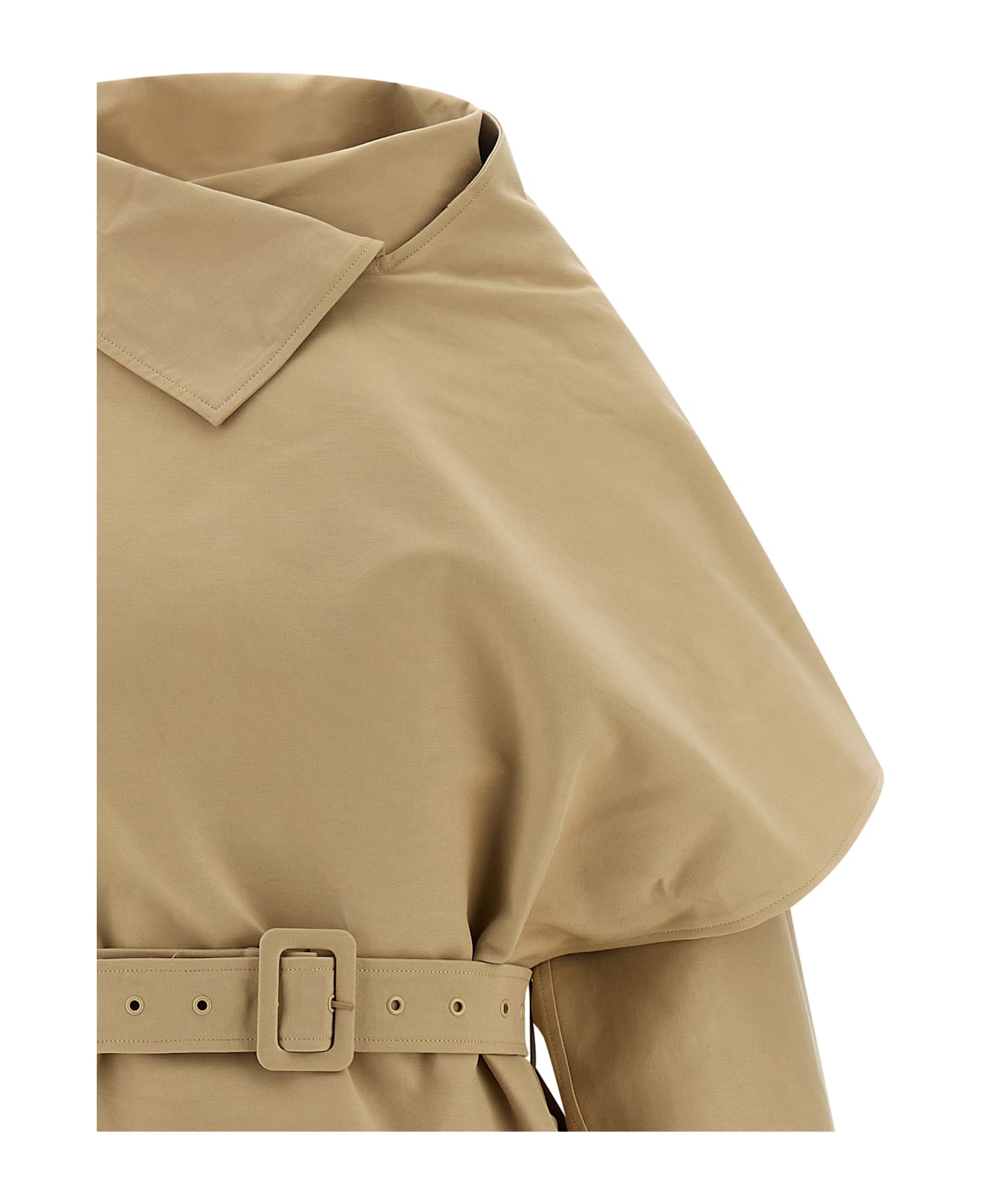 Entire Studios 'mini Scarfcoat' Coat - Beige