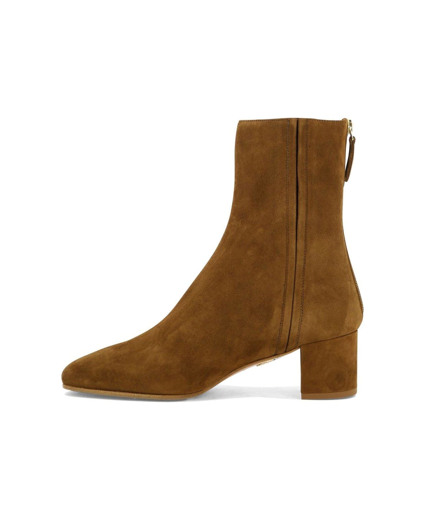 Aquazzura Groovie Zipped Ankle Boots - Brown