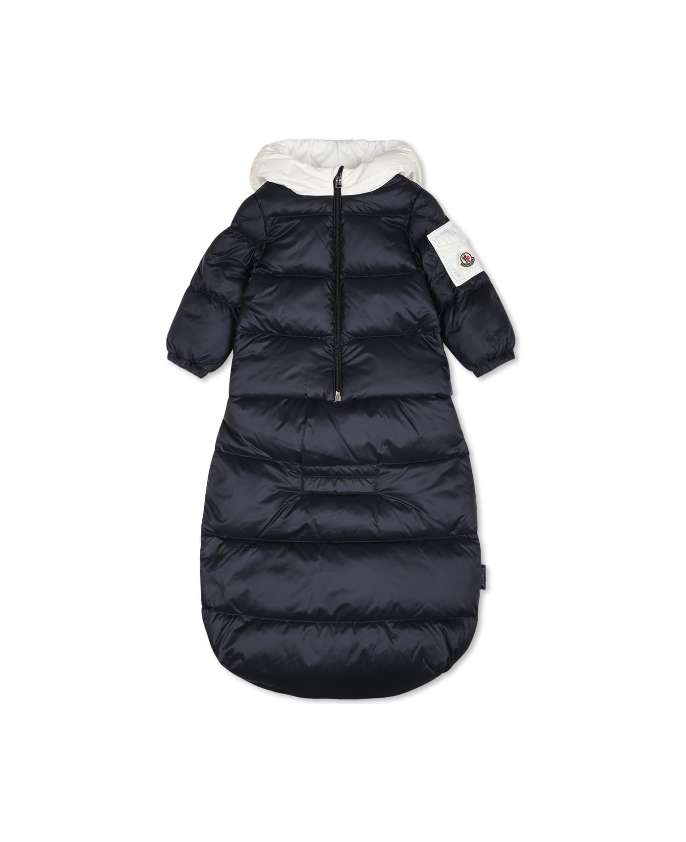 Moncler Blue Ueno Sleeping Bag For Babykids With Logo - Blue