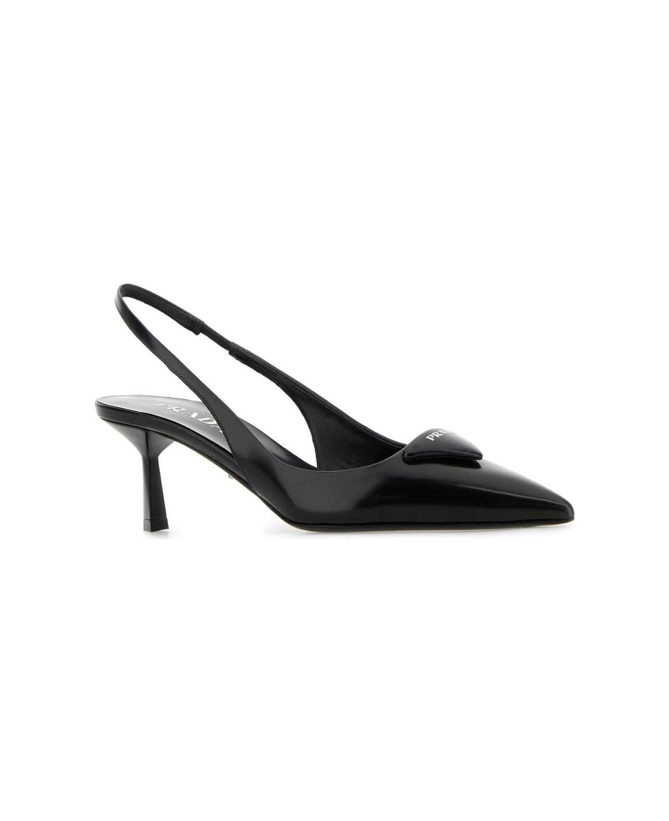 Prada Black Leather Pumps - NERO