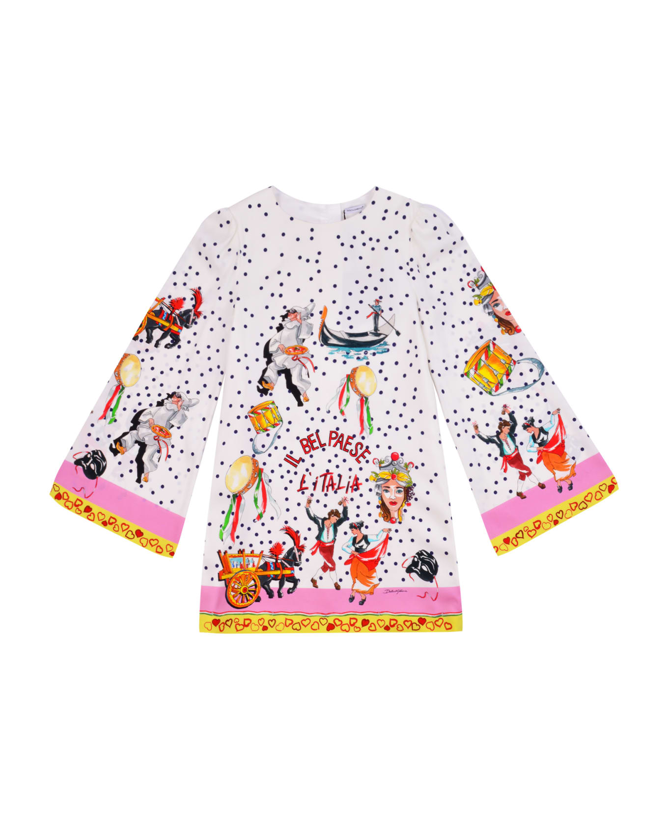 Dolce & Gabbana Bel Paese Print Silk Dress - Multicolor