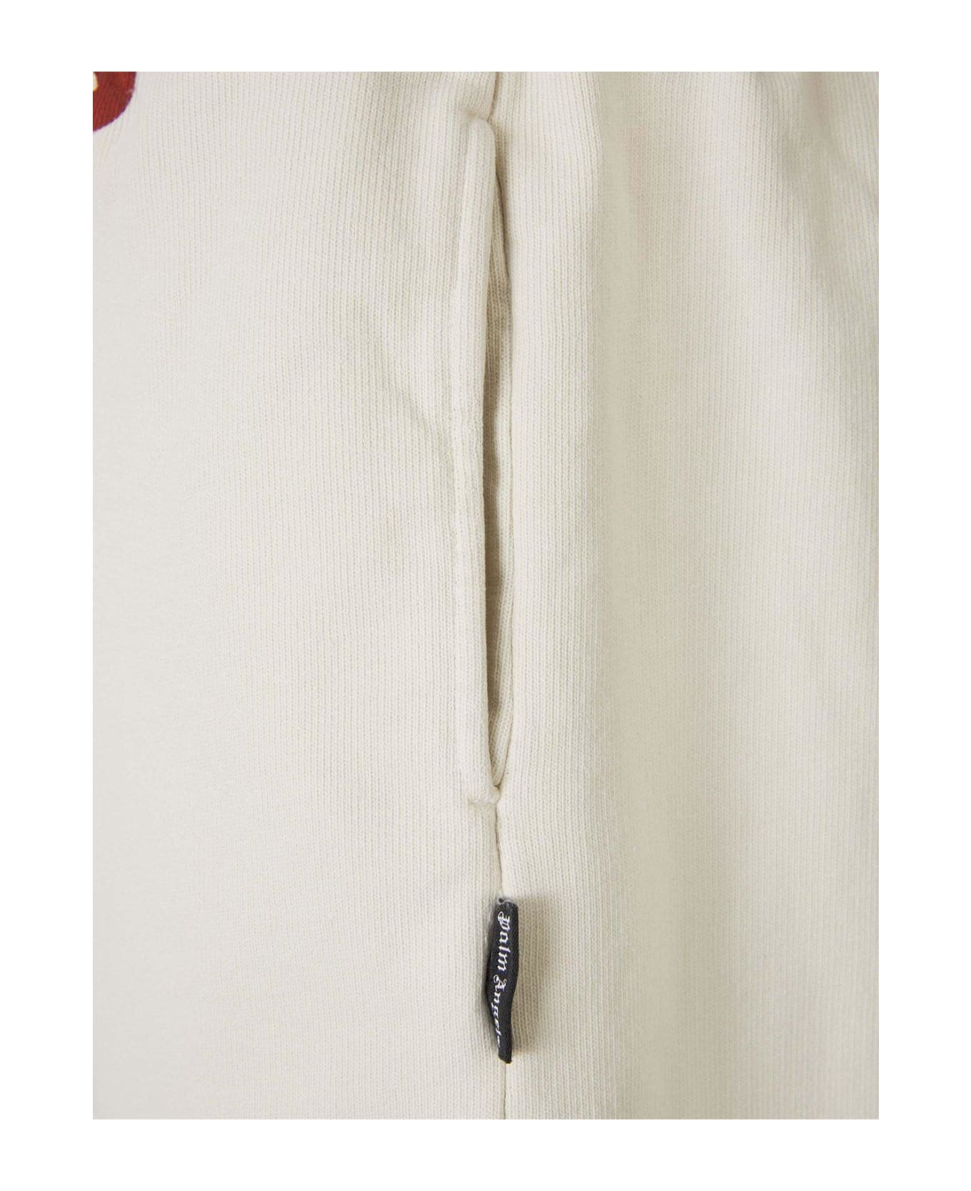 Palm Angels Logo-printed Elasticated Waist Track Shorts - Off white ショートパンツ