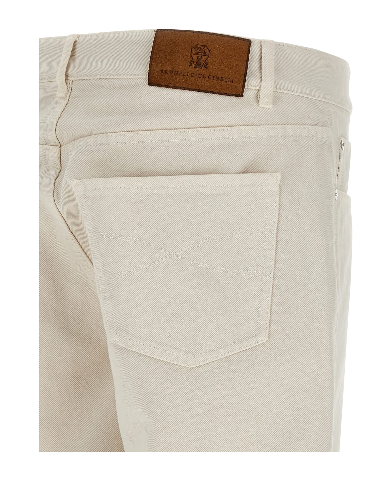 Brunello Cucinelli Garment-dyed Jeans - White