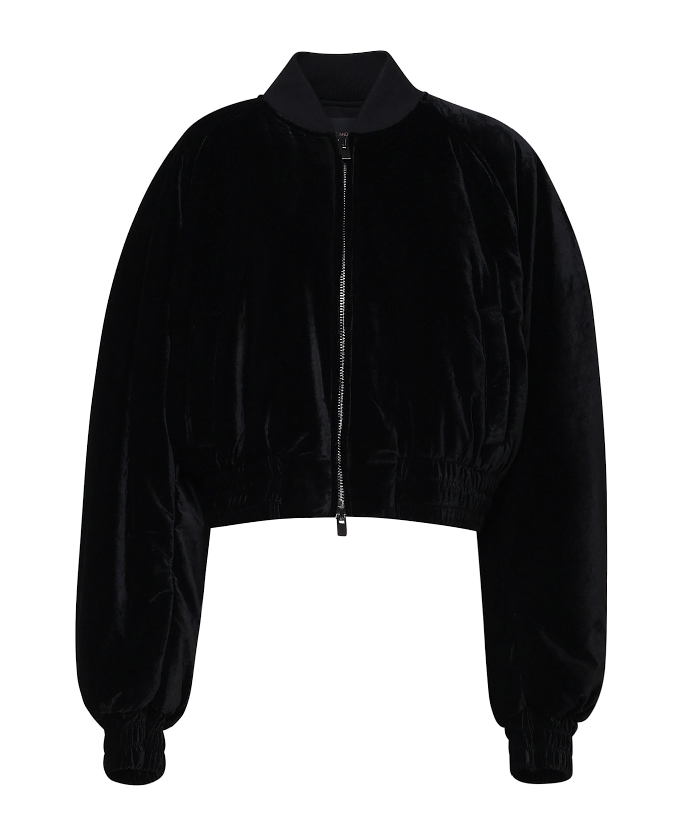 The Andamane Medium Collar Rounded Jacket - Black