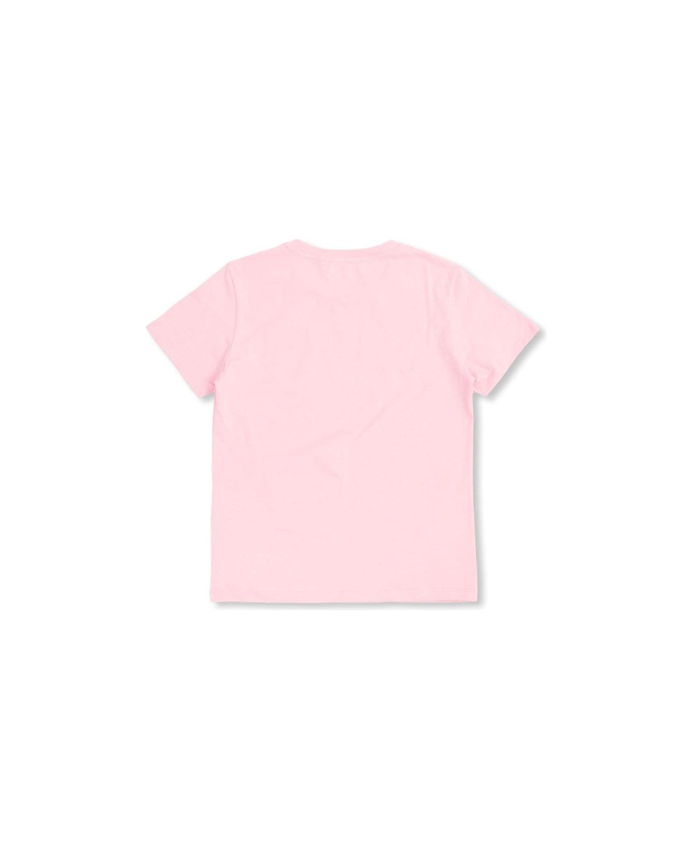 Versace Embellished Crewneck T-shirt - Rosa