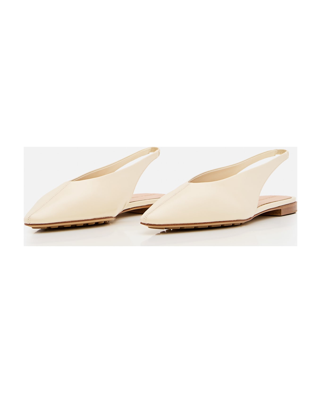 Bottega Veneta Slingback Flat - White