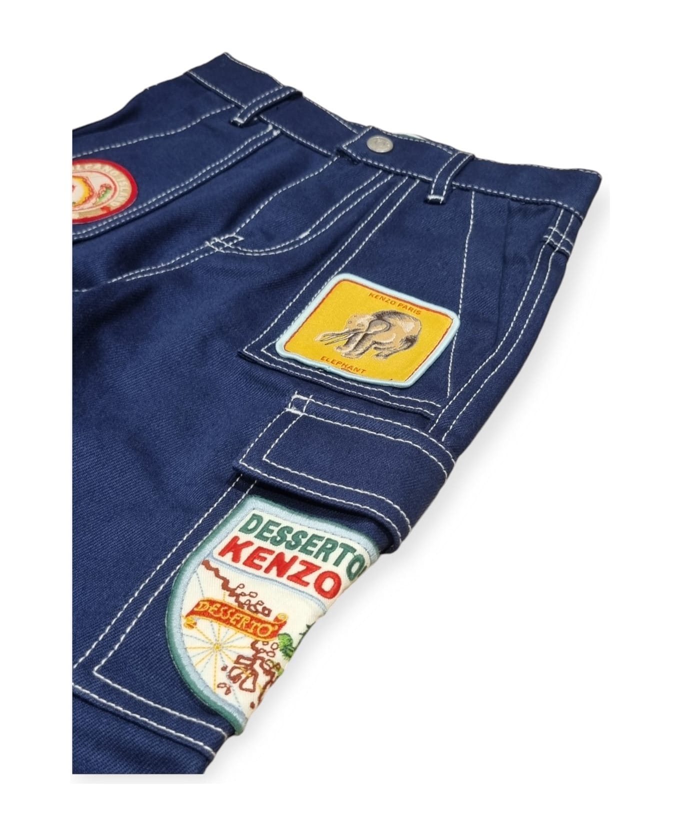 Kenzo Tour Stitched Cargo Jeans - KENZO MARINE