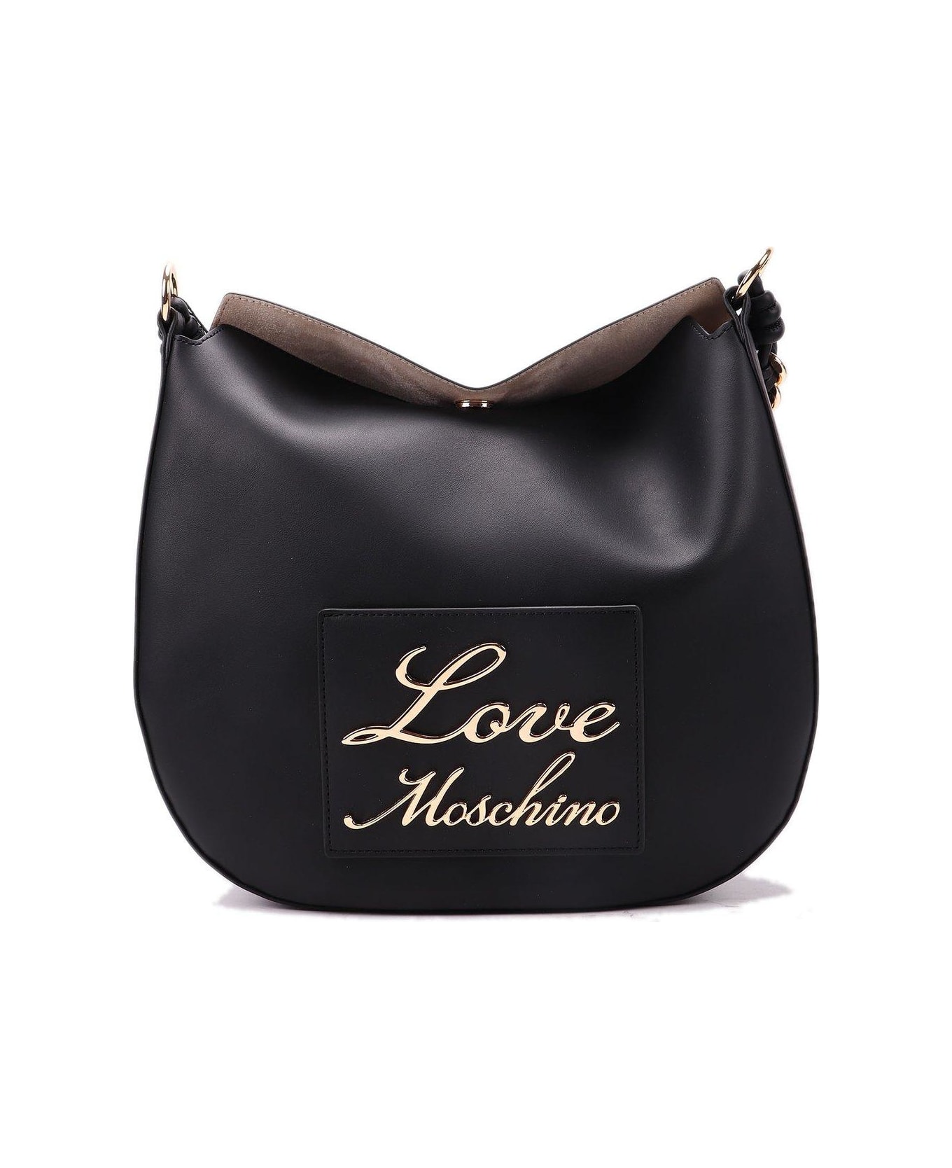 Moschino Logo-lettering Magnetic Fastened Shoulder Bag - Nero