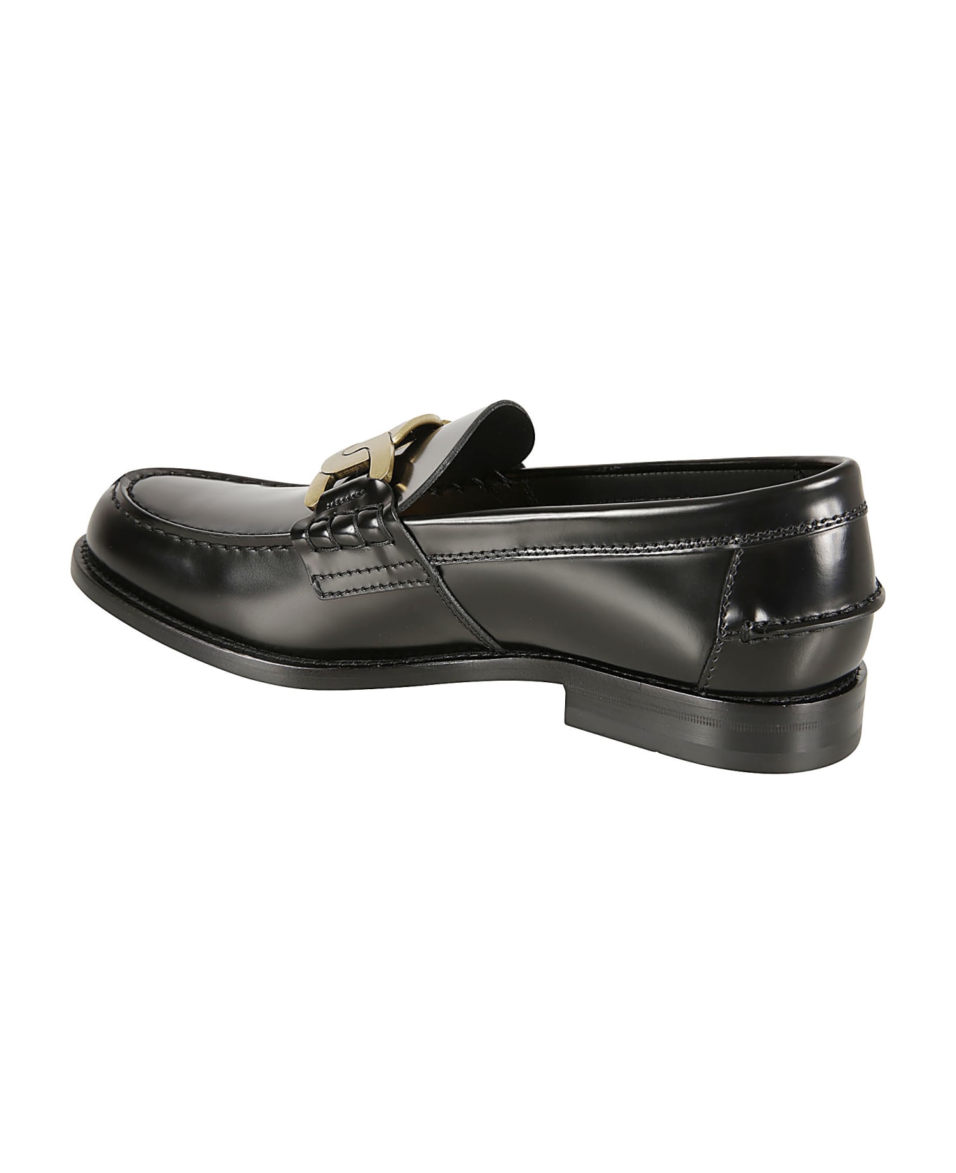 Tod's Chain Front Classic Loafers - Black