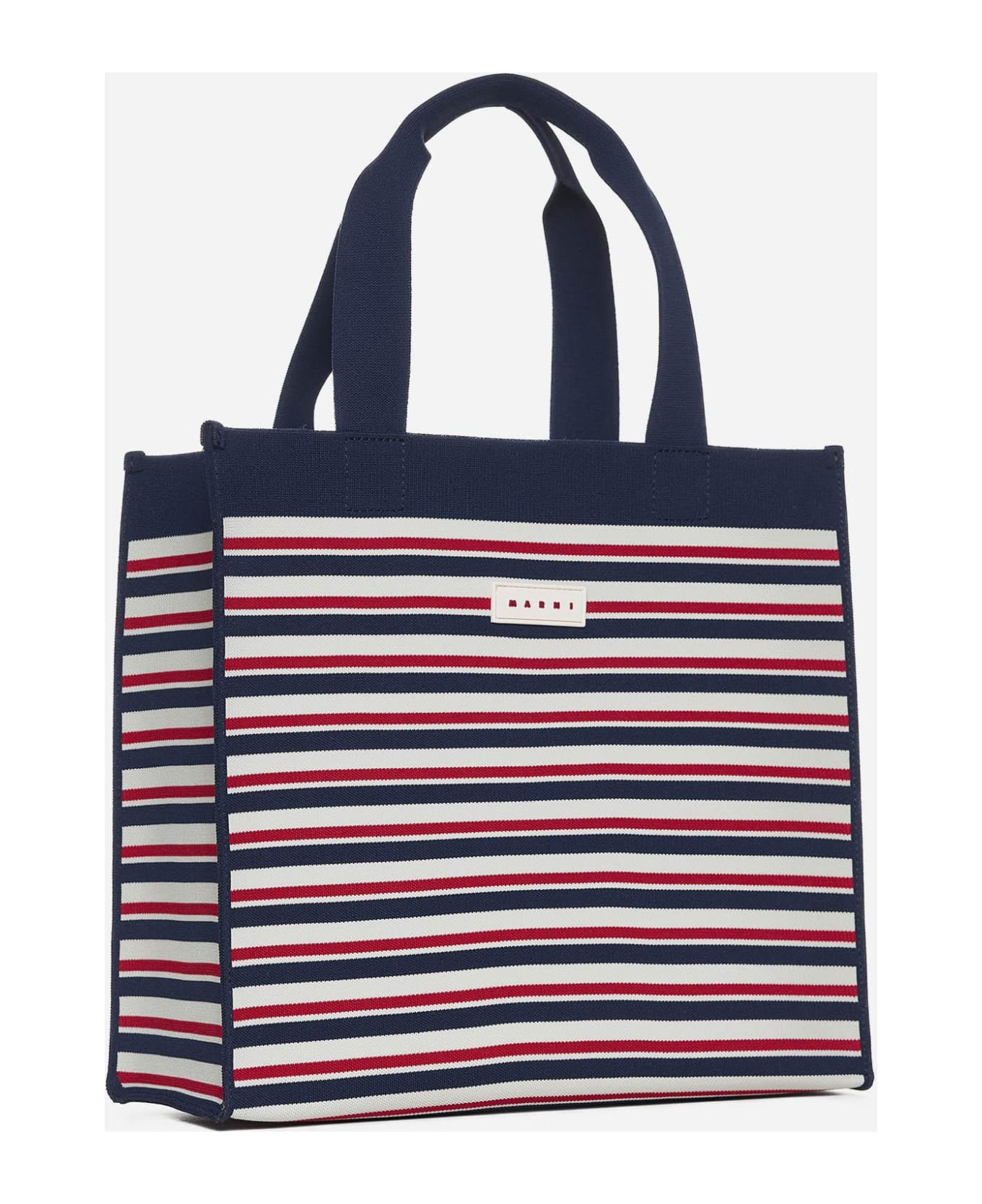 Marni Striped Canvas Medium Shopping Bag - Multicolor トートバッグ