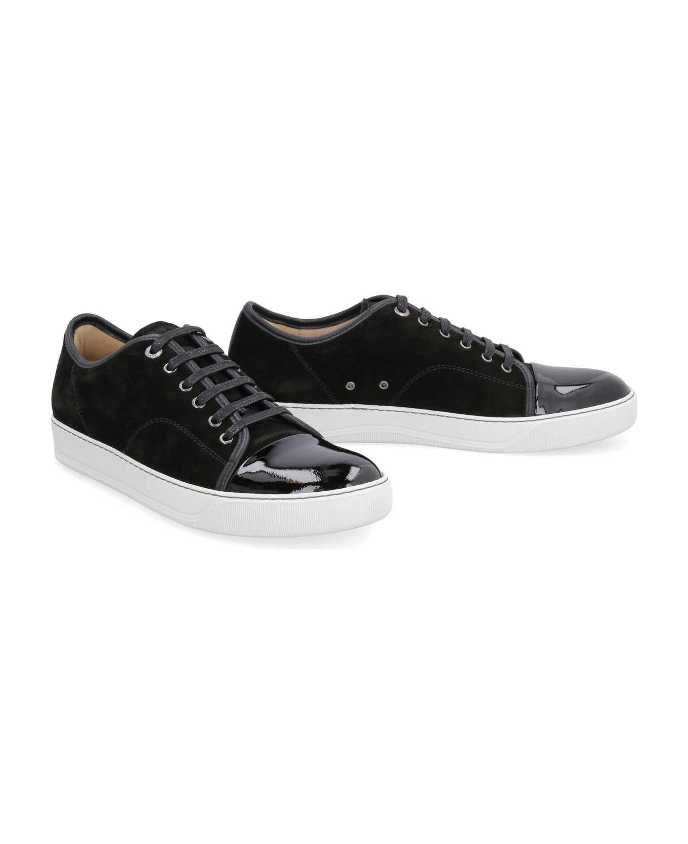 Lanvin Dbb1 Suede Sneakers - black