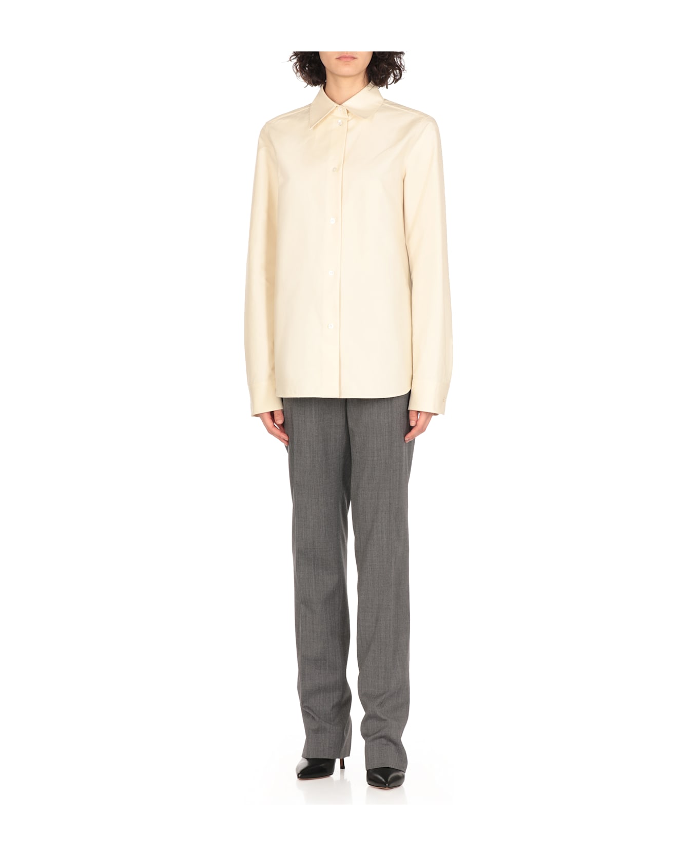 Jil Sander Compact Light Shirt - Ivory